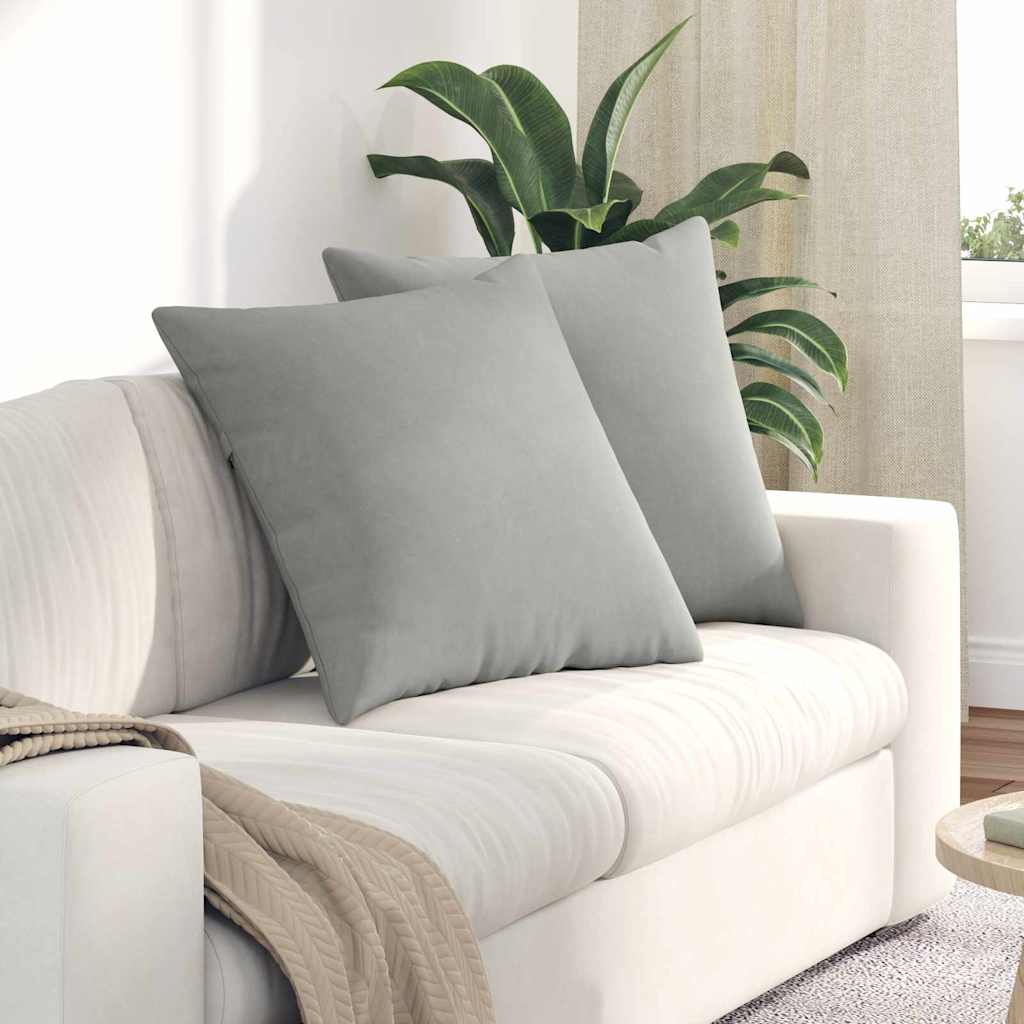 Sofakissen 2 Stück Taupe 50 x 30 cm Stoff