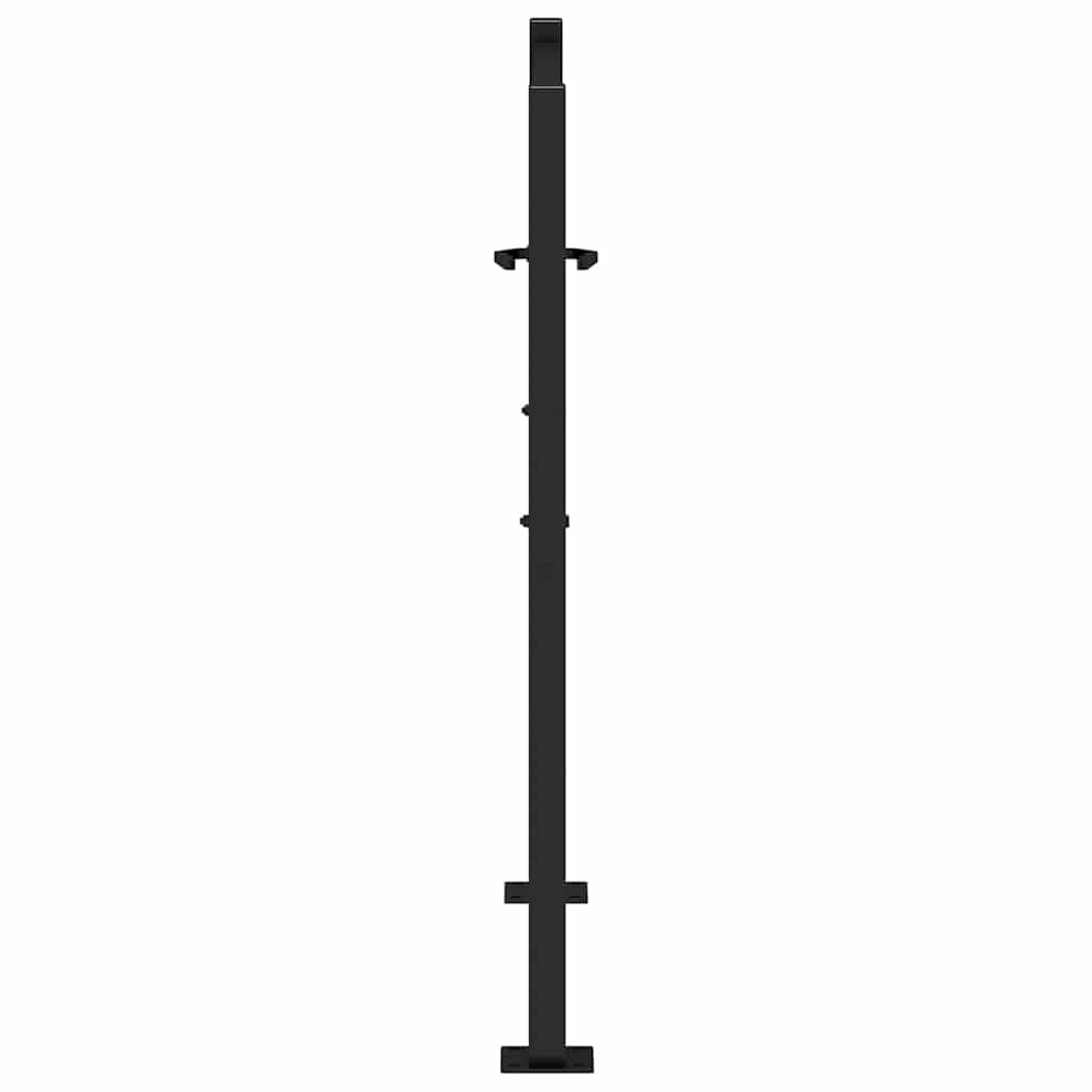 Gartentor Schwarz 100x100 cm Stahl Lichtdesign