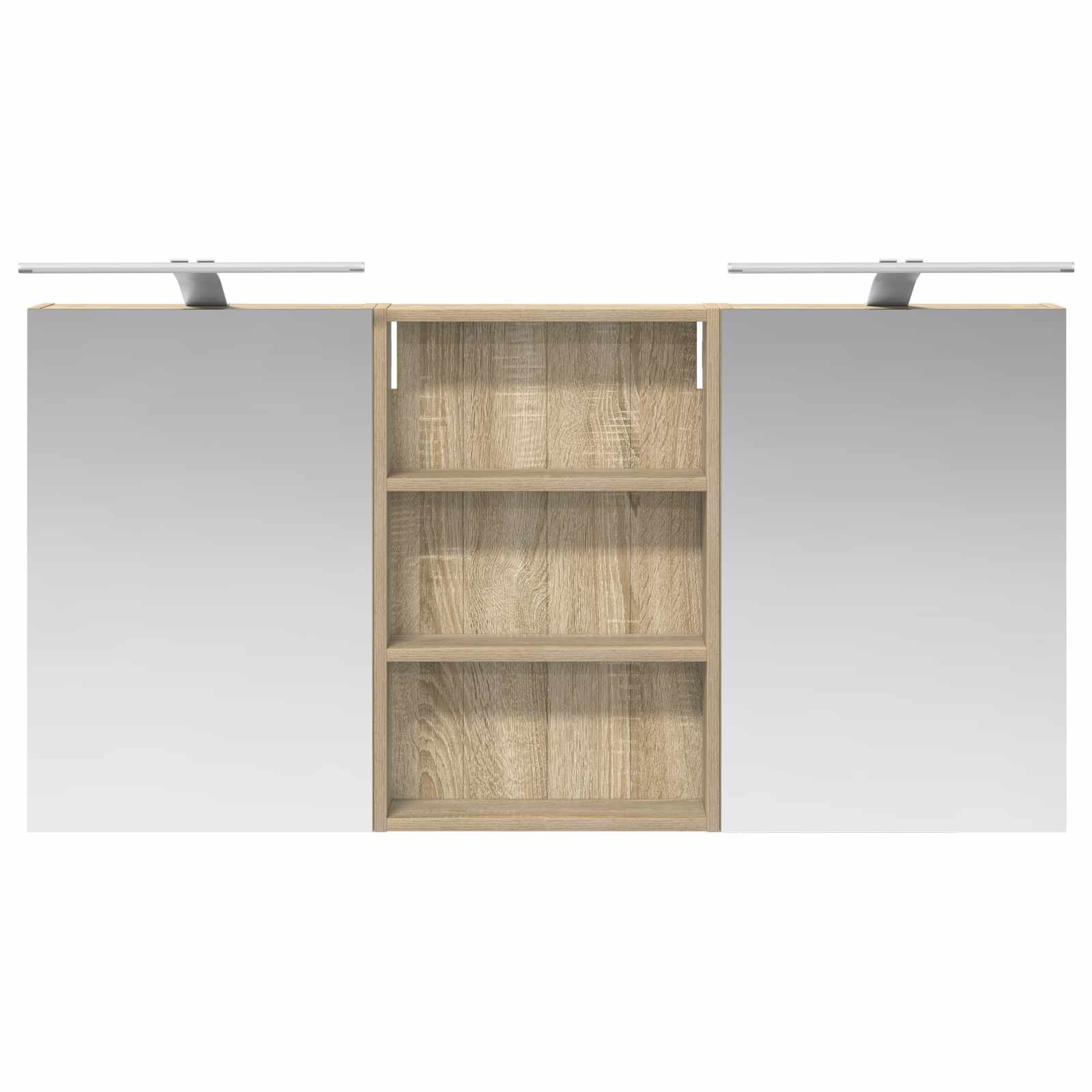Badezimmerschrank-Set 3 pcs 80 x 10,5 x 50 cm Holzwerkstoff