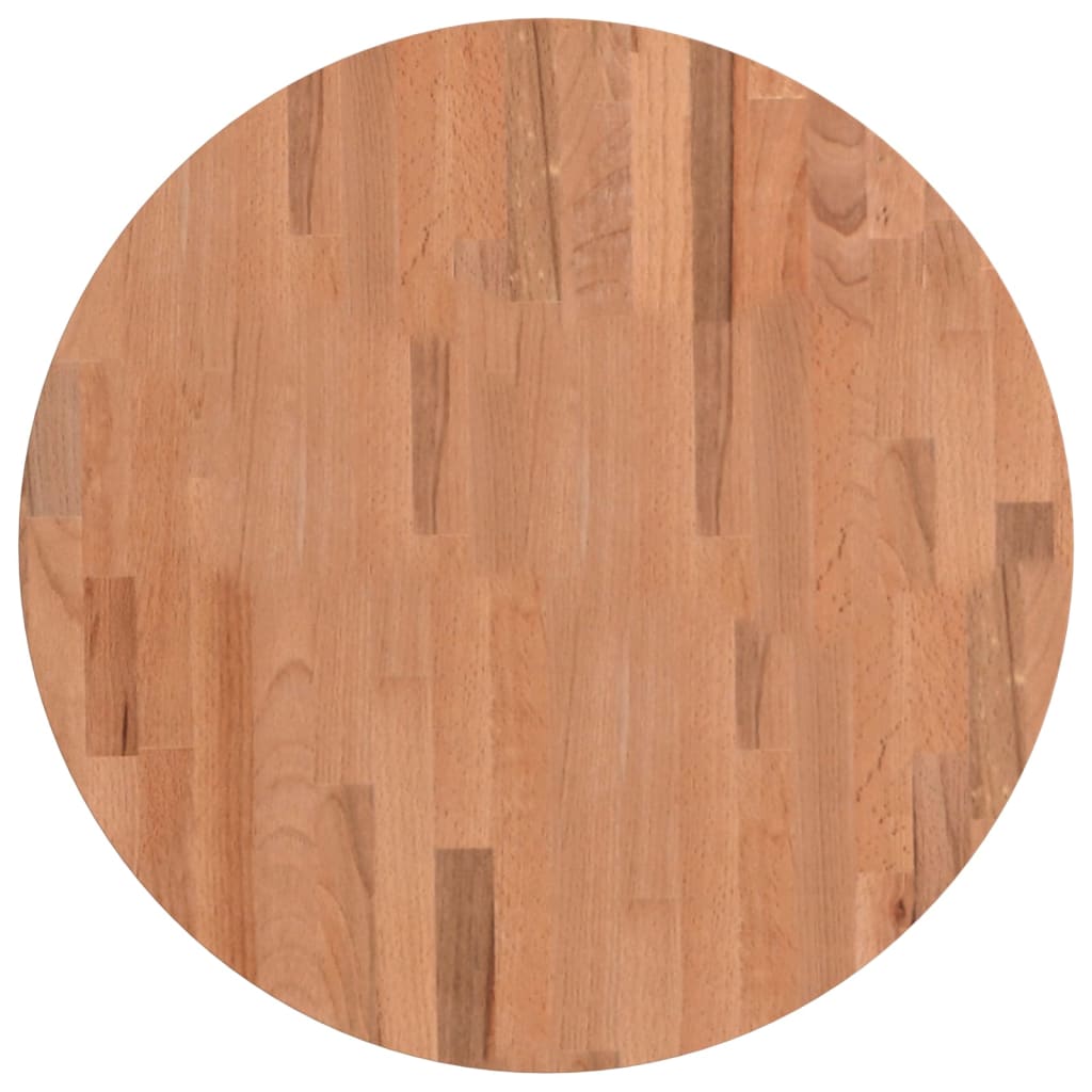 Tischplatte Ø30x1,5 cm Rund Massivholz Buche