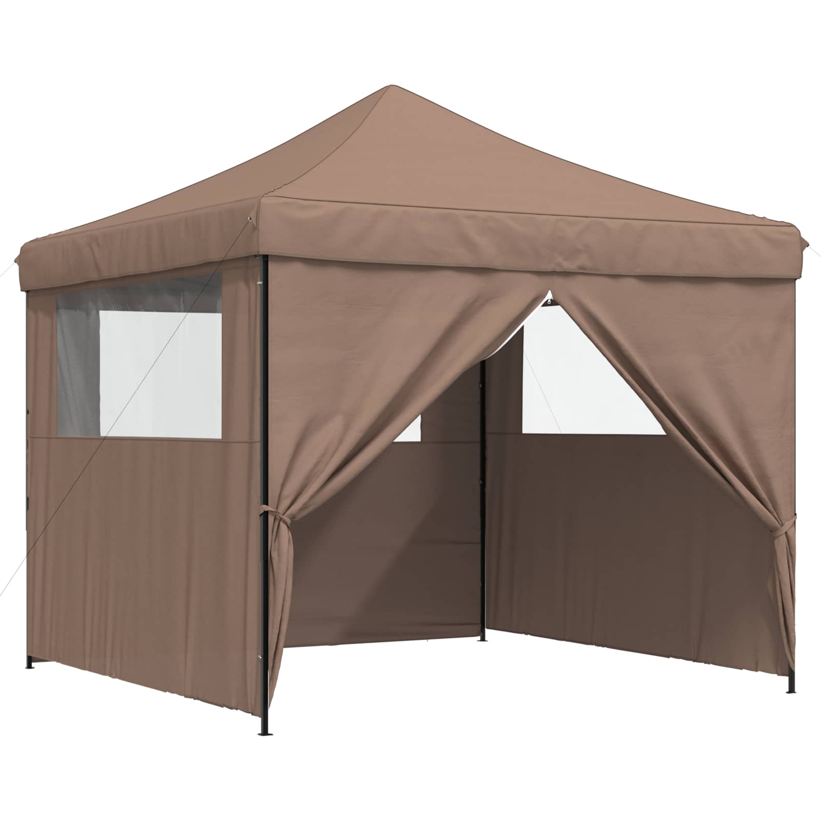 Partyzelt Faltbar Pop-Up Schwarz 292x292x315 cm