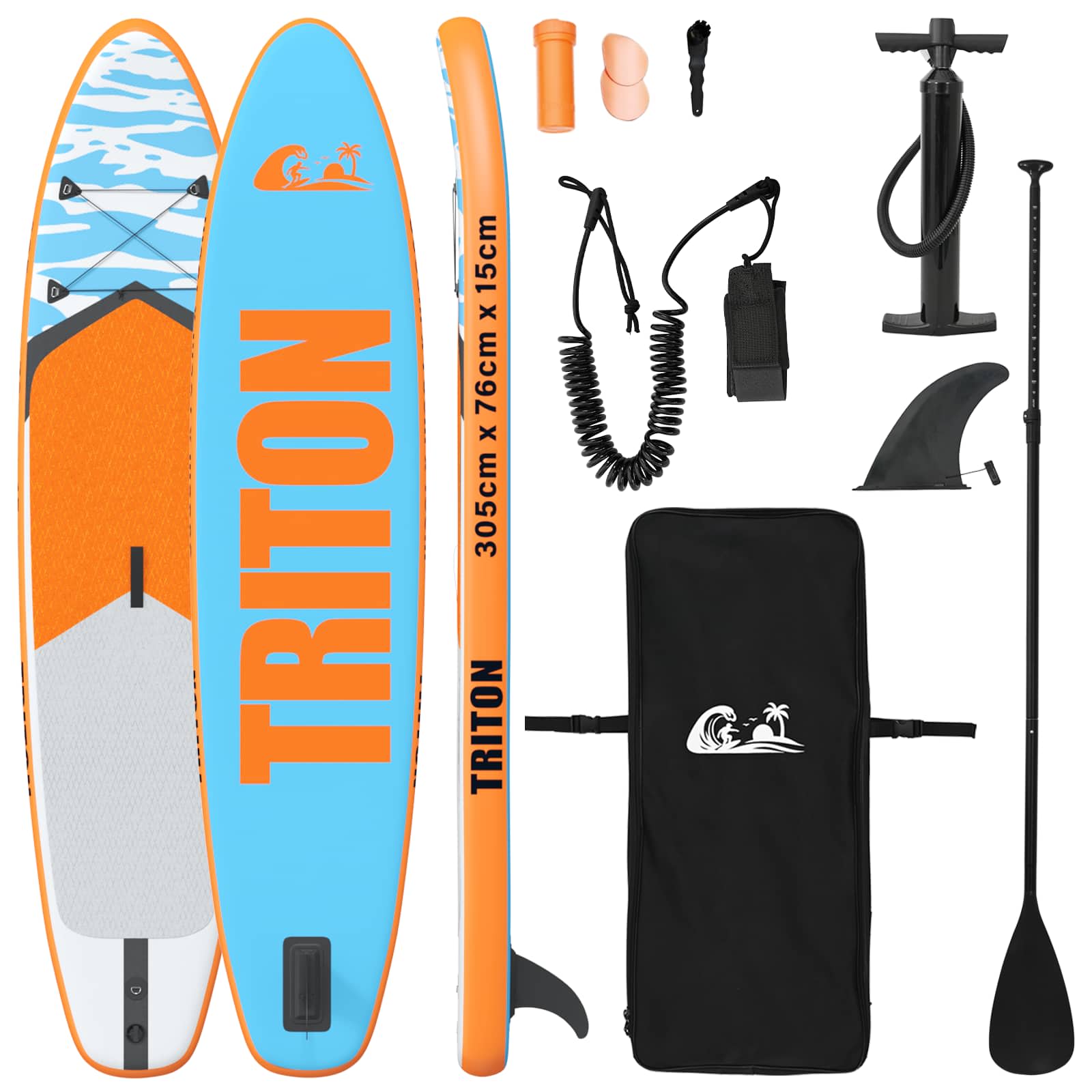Aufblasbares Stand Up Paddle Board HYDROS 305 x 76 x 15 cm für