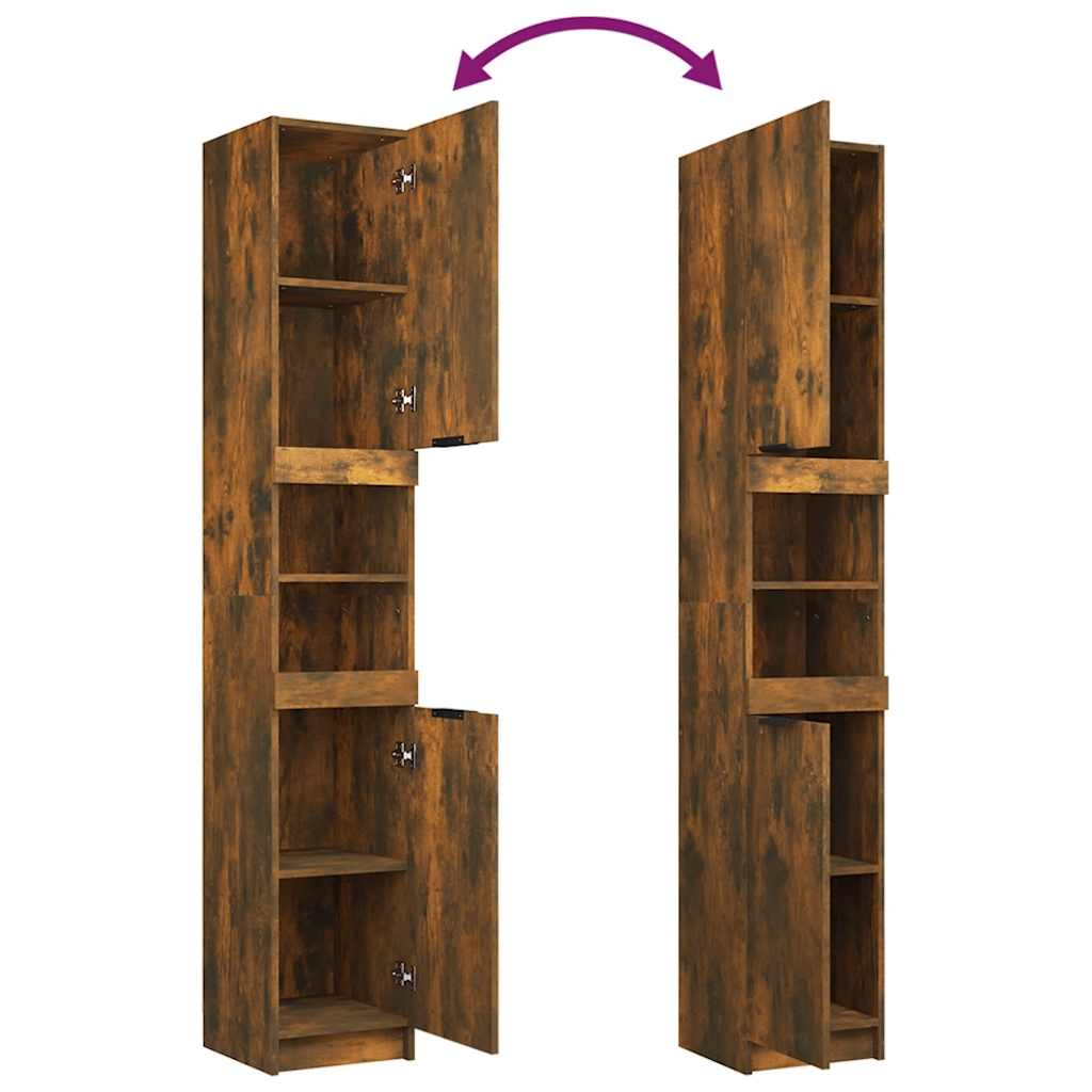 Badschrank Weiß 32x34x188,5 cm Holzwerkstoff