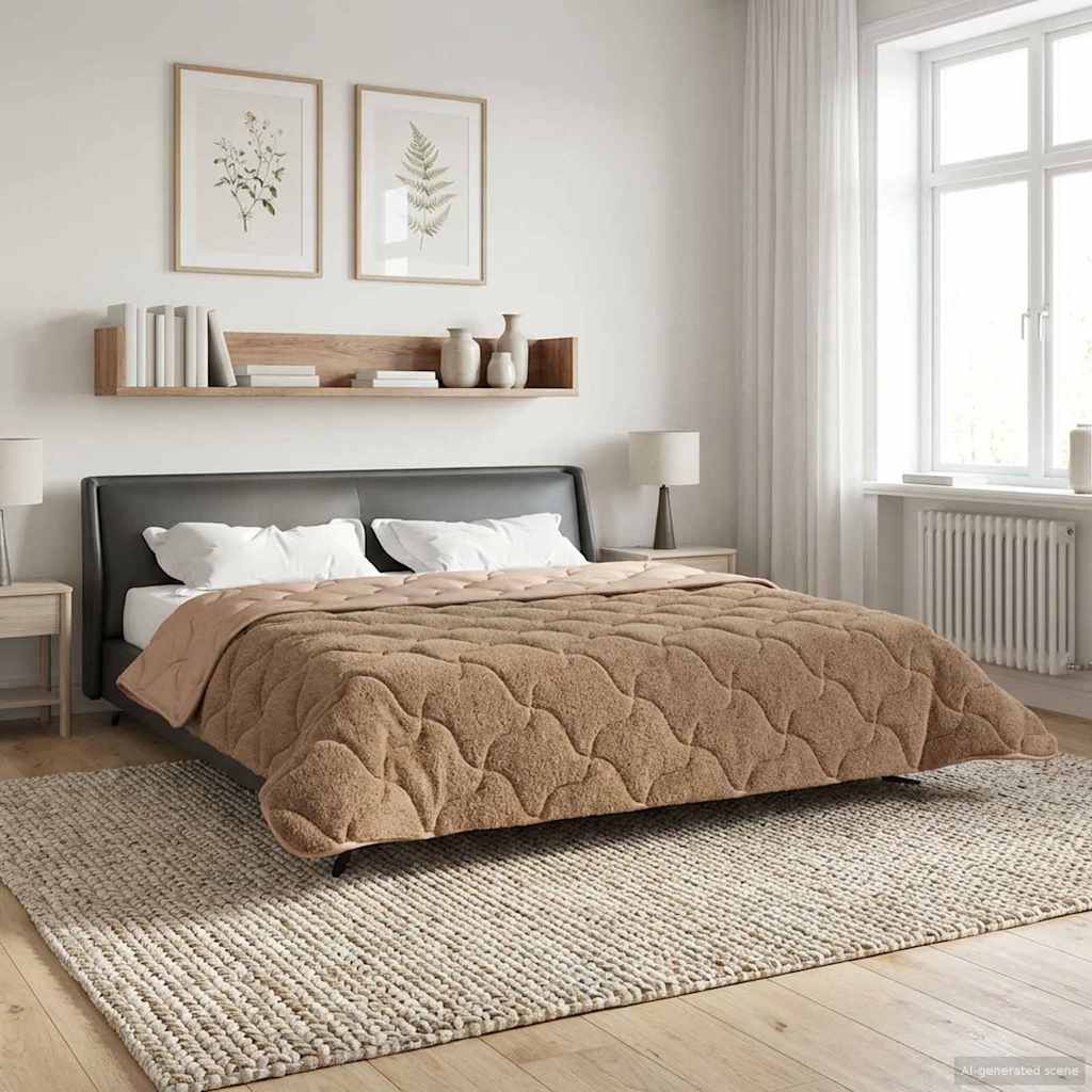 Winterbettdecke Gepolstert Anthrazit 135 x 200 cm