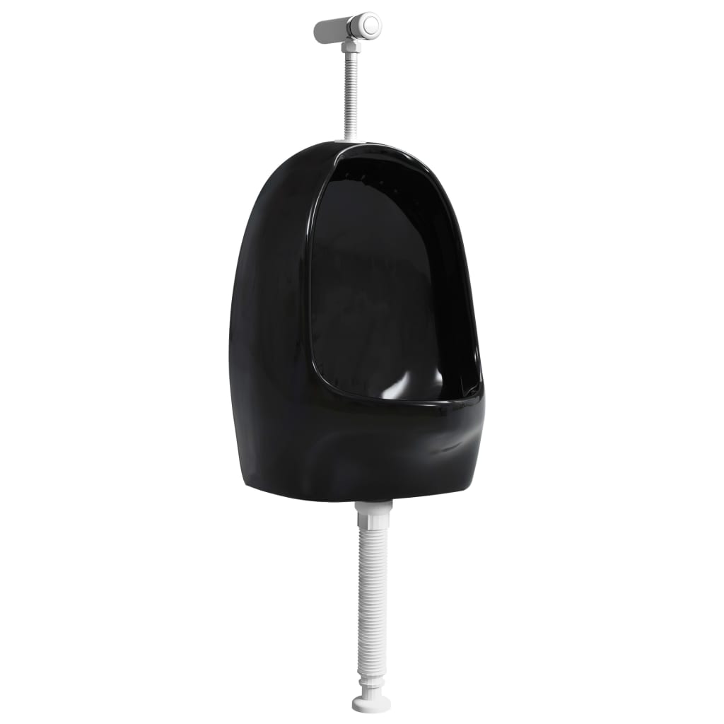 Wandurinal mit Spülventil Keramik Weiß