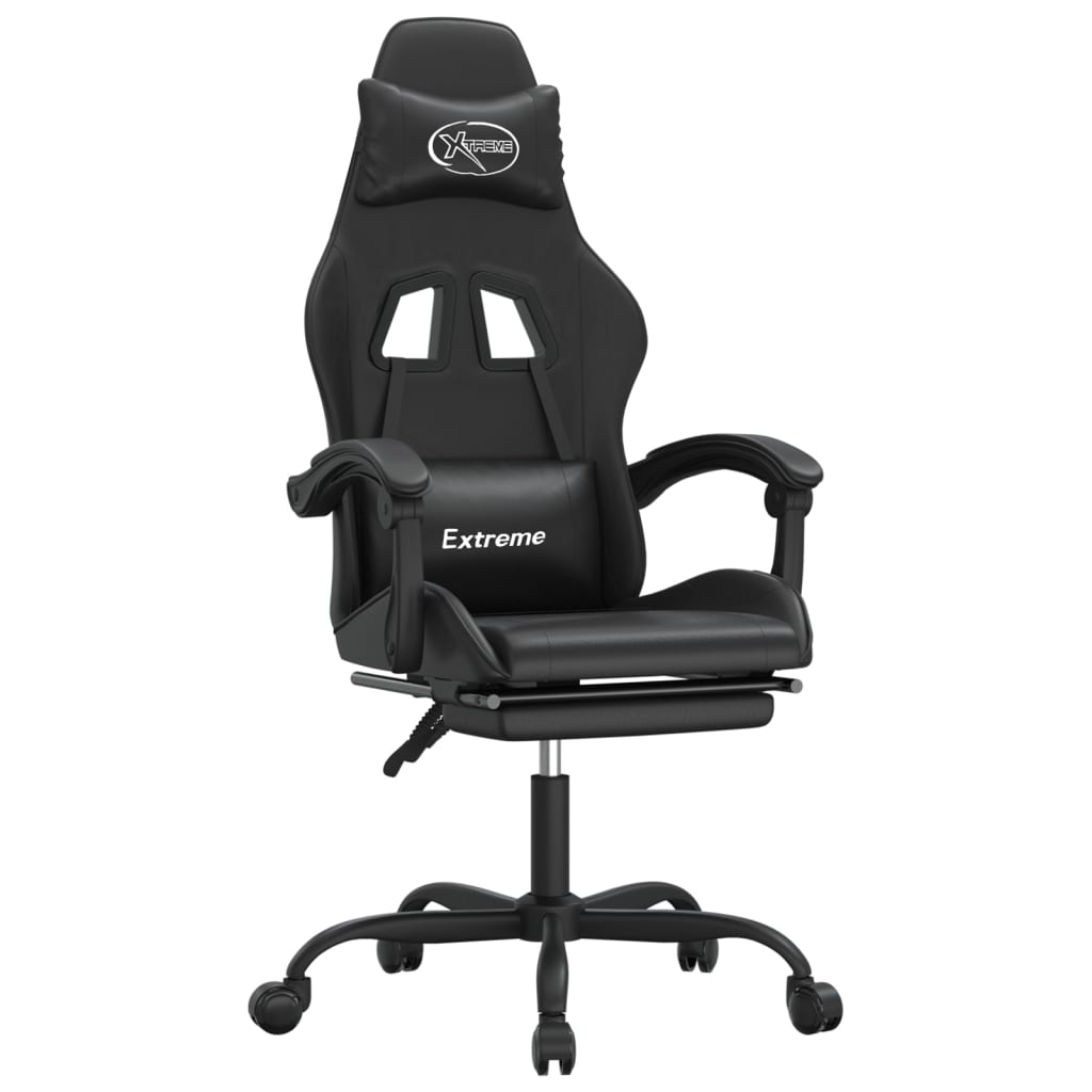 Gaming-Stuhl Drehbar Schwarz und Grün Kunstleder