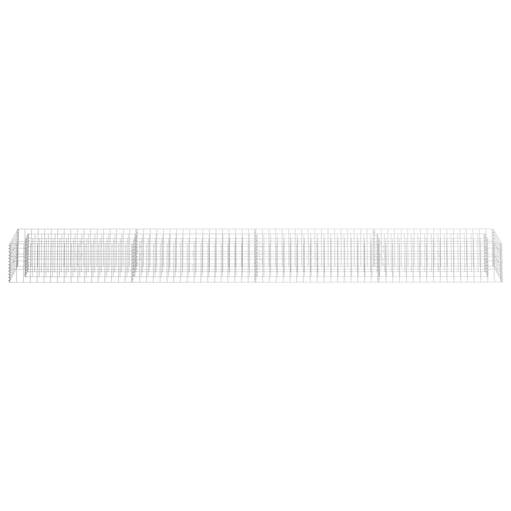 Gabionen-Hochbeet Verzinkter Stahl 90x30x10 cm