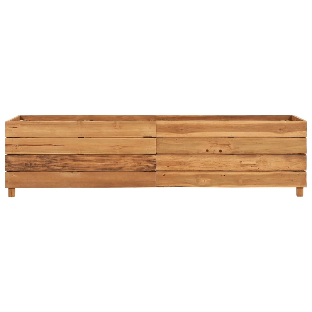 Hochbeet 100x40x72 cm Teak Altholz und Stahl