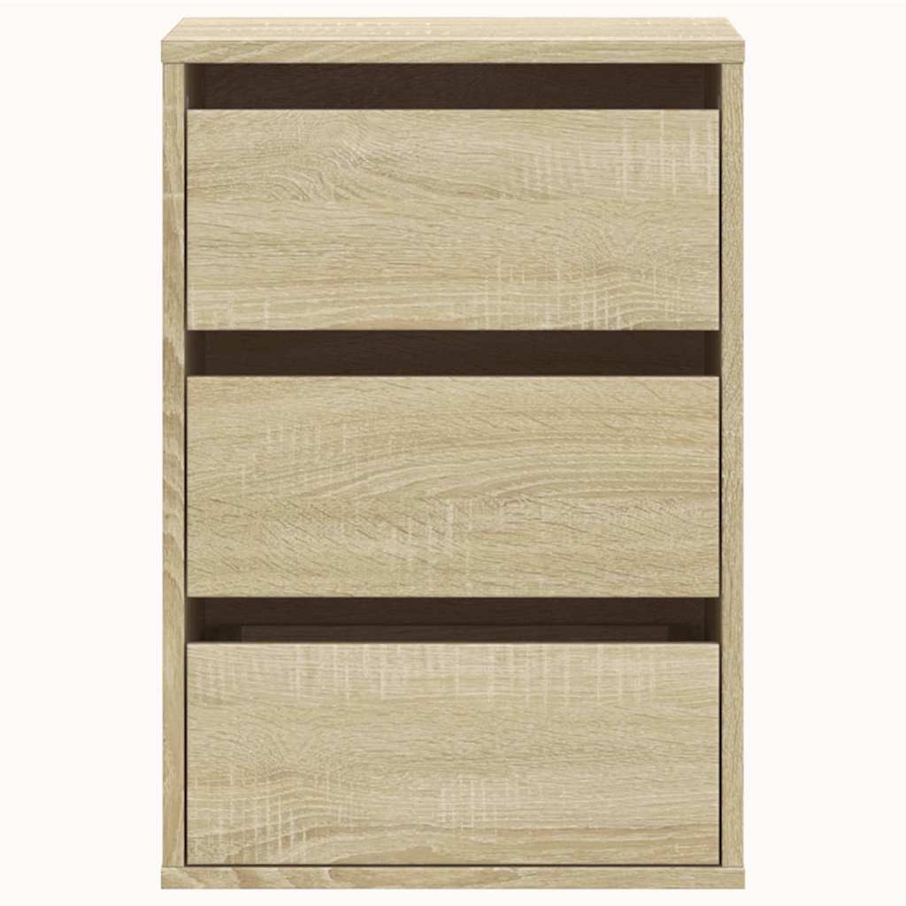 Schubladenschrank Schwarz Eichen-Optik 41 x 40 x 58 cm