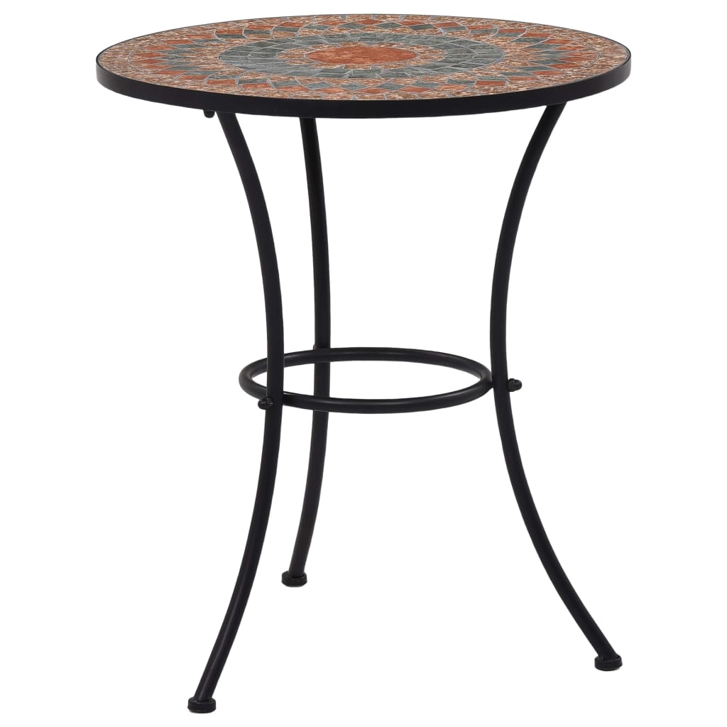Bistrotisch Mosaik Keramik Braun 60 cm