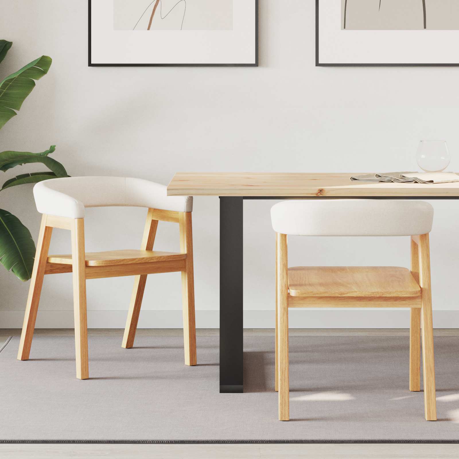 Esszimmerstühle 2 pcs Hellbraun 54 x 57 x 73 cm