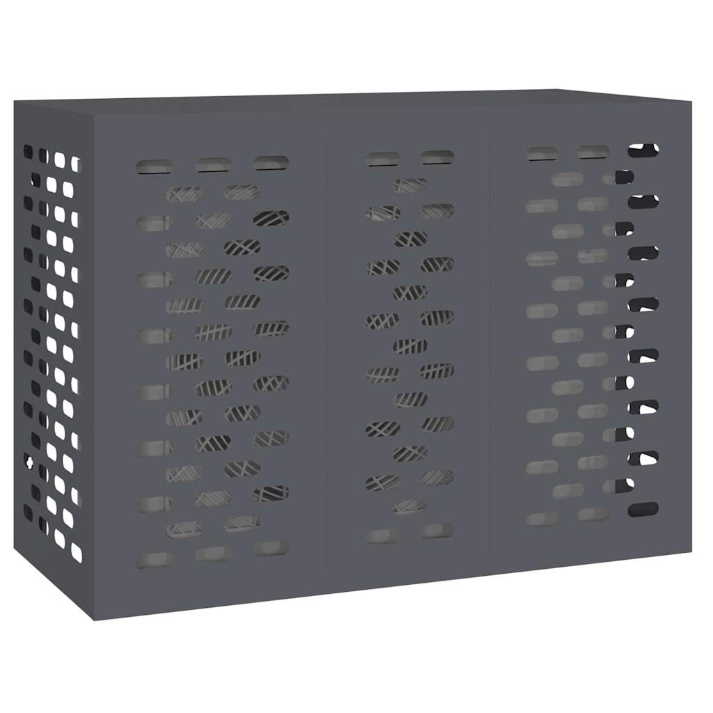 Klimaanlagenabdeckung Schwarz 90 x 40 x 60 cm Stahl