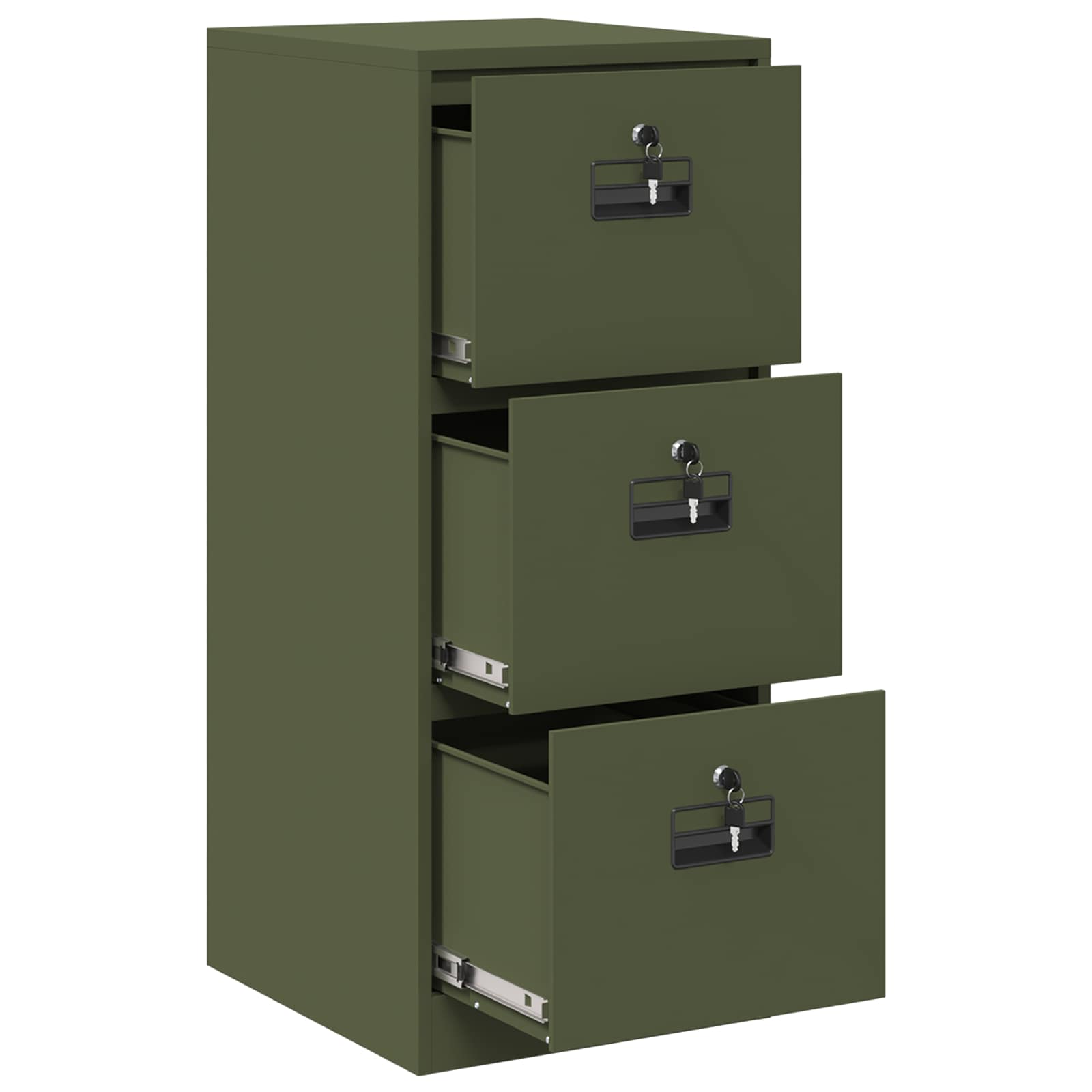 Aktenschrank 2 pcs Schwarz 44 x 50 x 139 cm Kaltgewalzter Stahl