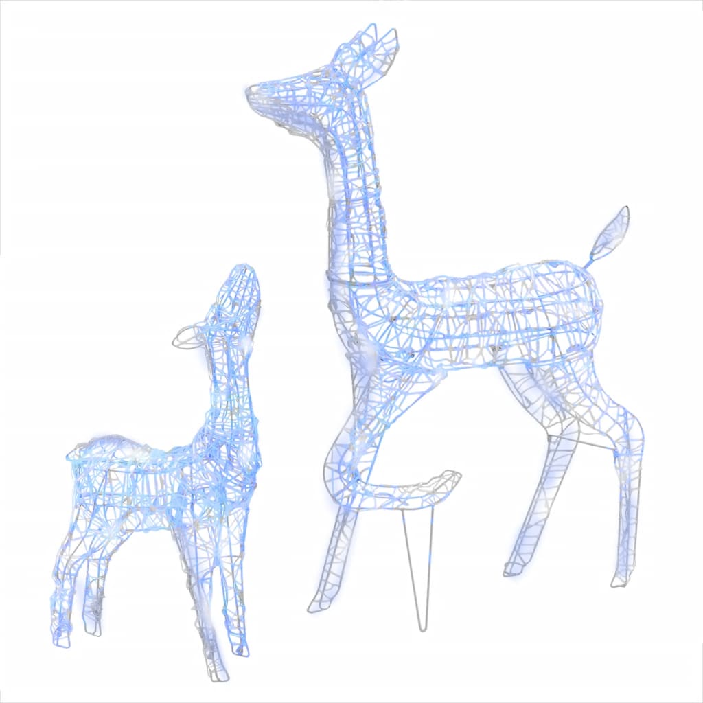 LED-Rentier-Familie Weihnachtsdeko Acryl 160 LED Warmweiß