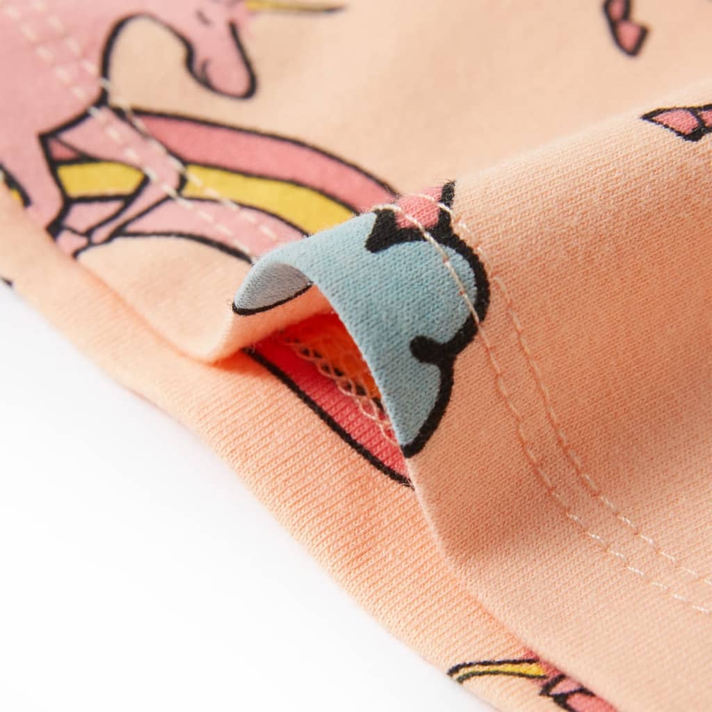 Kinderpyjama mit Kurzen Ärmeln Hellorange 92