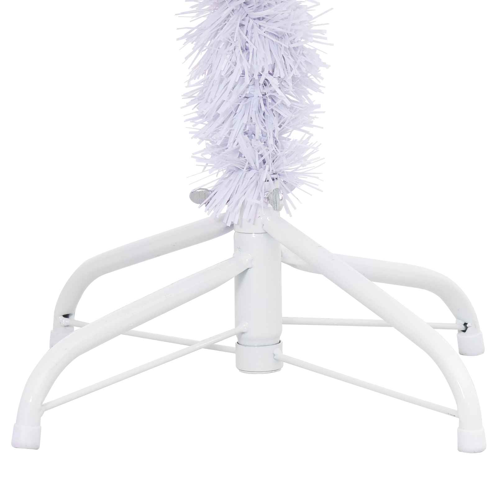 Künstlicher Weihnachtsbaum Weiß 120 cm PVC und Stahl