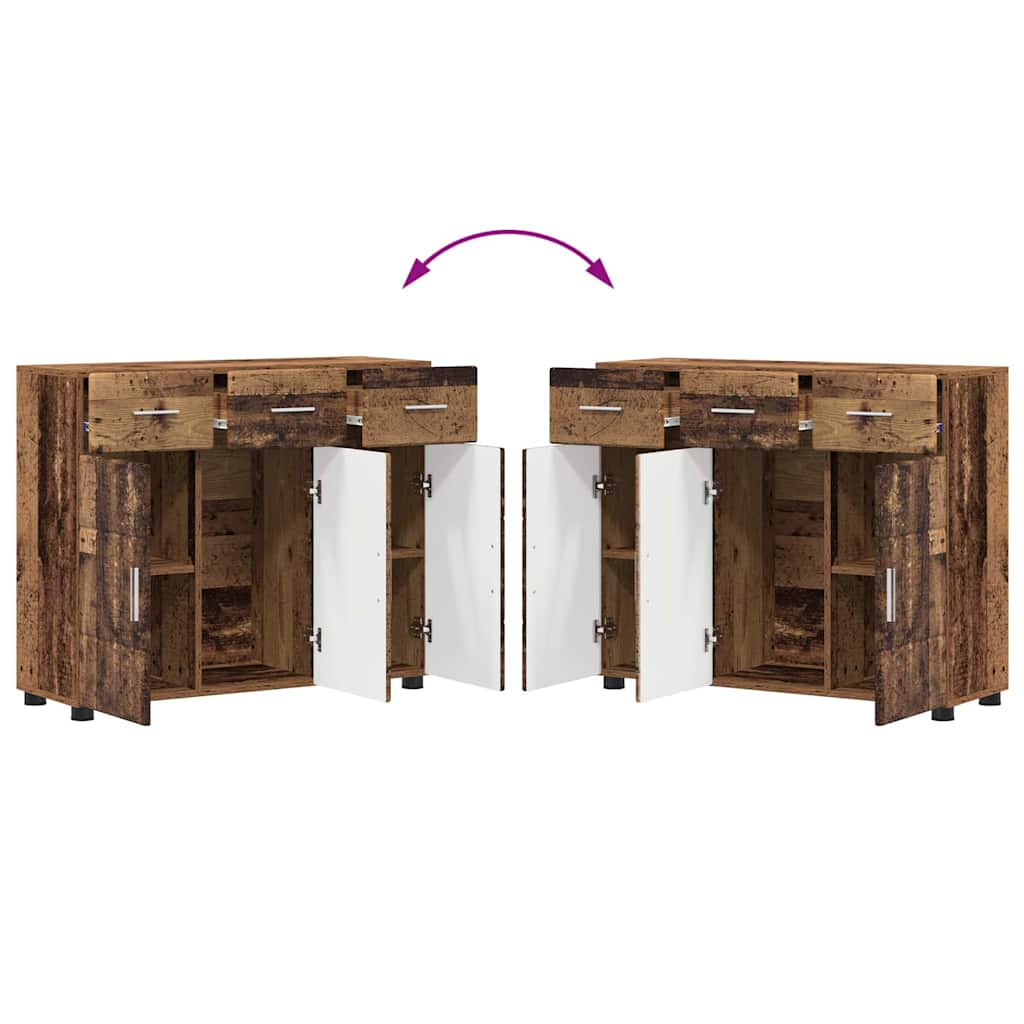 Highboard mit Regal FLORIN Weiß 60 x 35 x 182 cm Holzwerkstoff