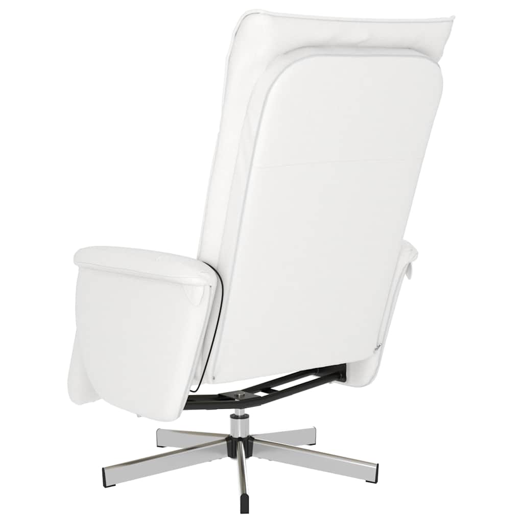 Massagesessel mit Fußteil Creme Kunstleder