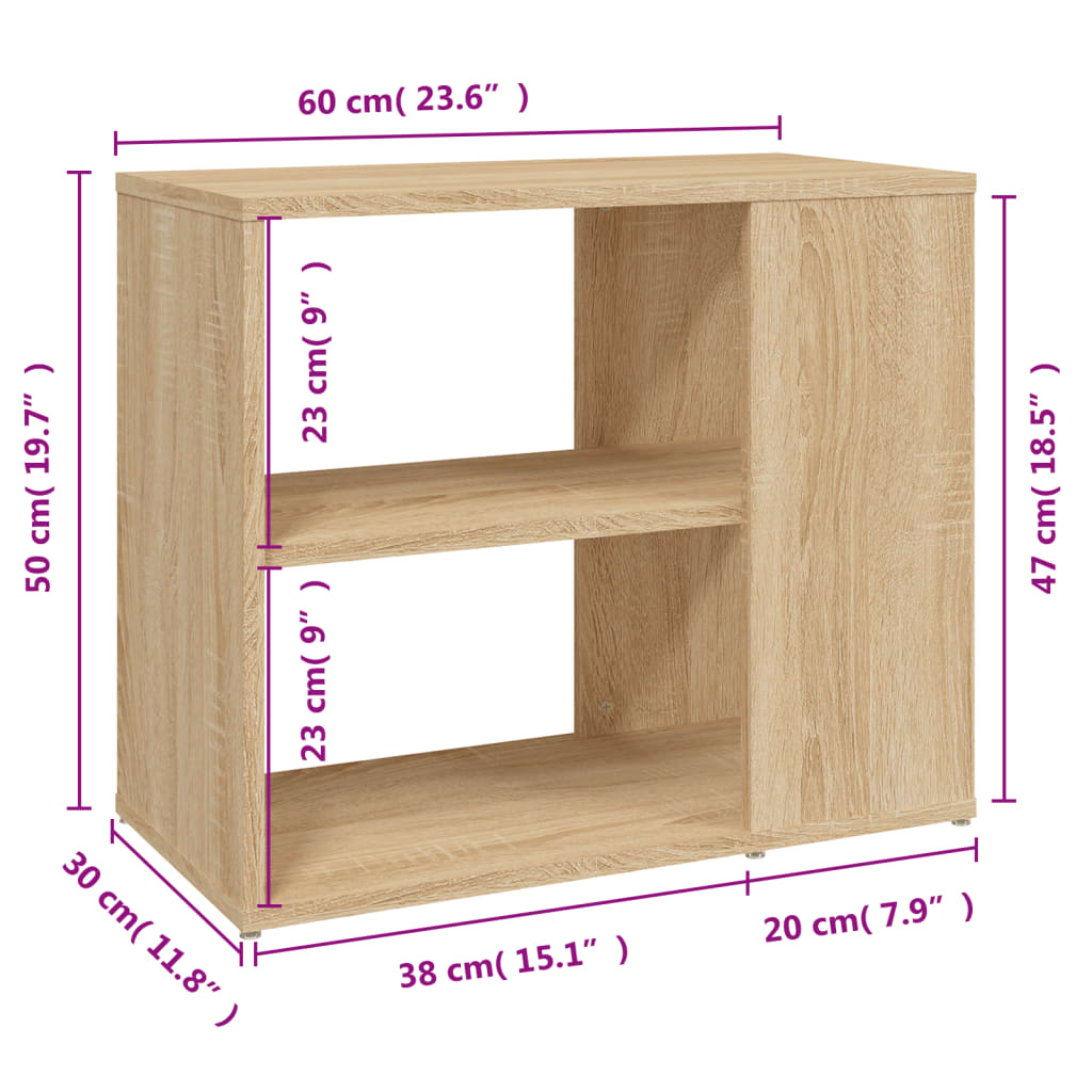 Beistelltisch Weiß 60x30x50 cm Holzwerkstoff
