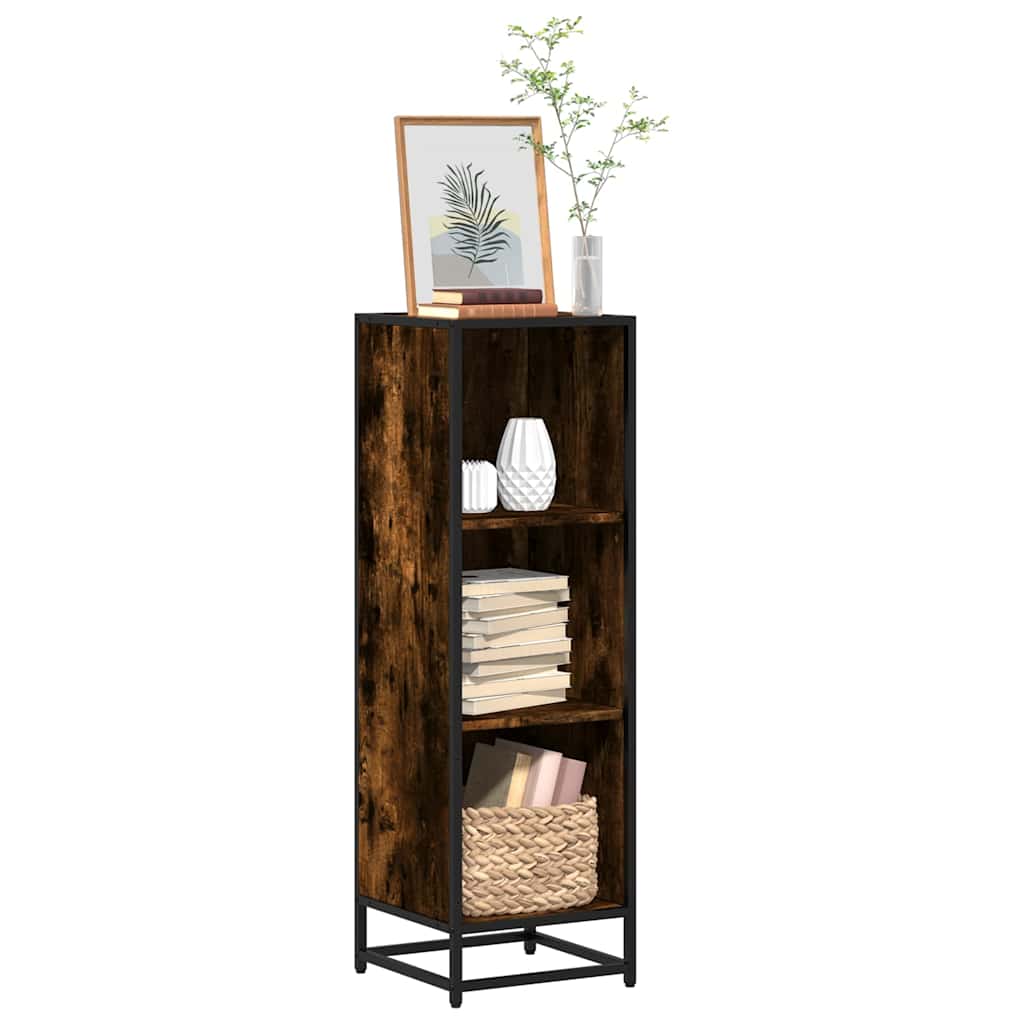 Bücherregal Schwarz 97,5x33x107,5 cm Holzwerkstoff und Metall