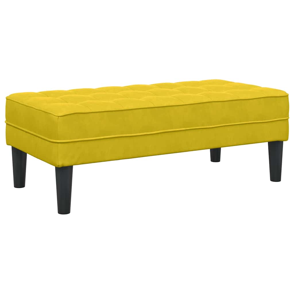Bank mit Kissen Hellgrau 113 x 57 x 39 cm Samt