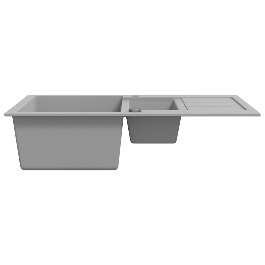 Granitspüle Doppelbecken Schwarz