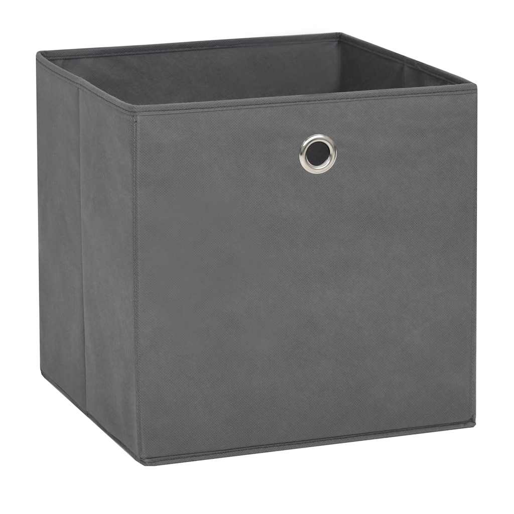 Aufbewahrungsboxen mit Deckeln 10 Stk. 28x28x28 cm Schwarz