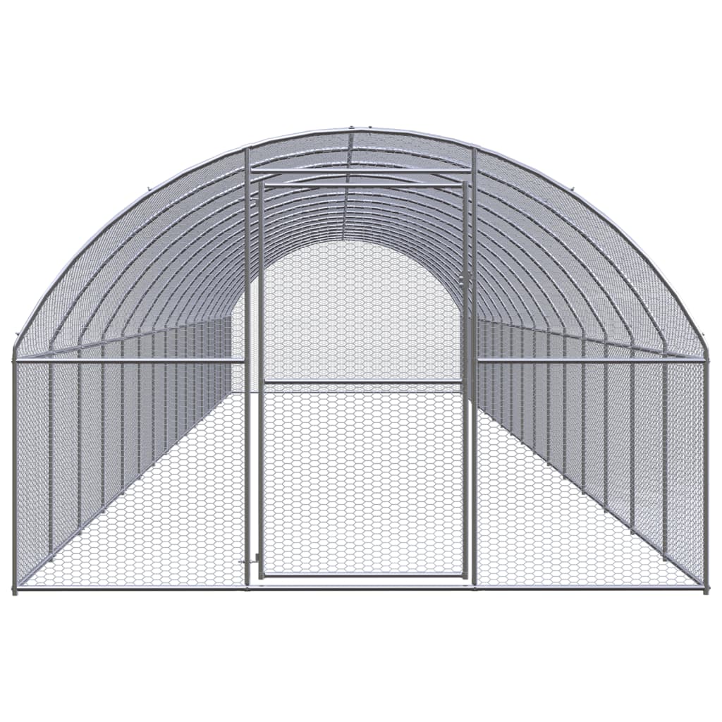 Outdoor-Hühnerstall 3x2x2 m Verzinkter Stahl