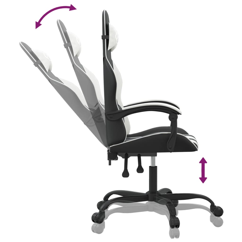 Gaming-Stuhl Drehbar Schwarz und Rot Kunstleder