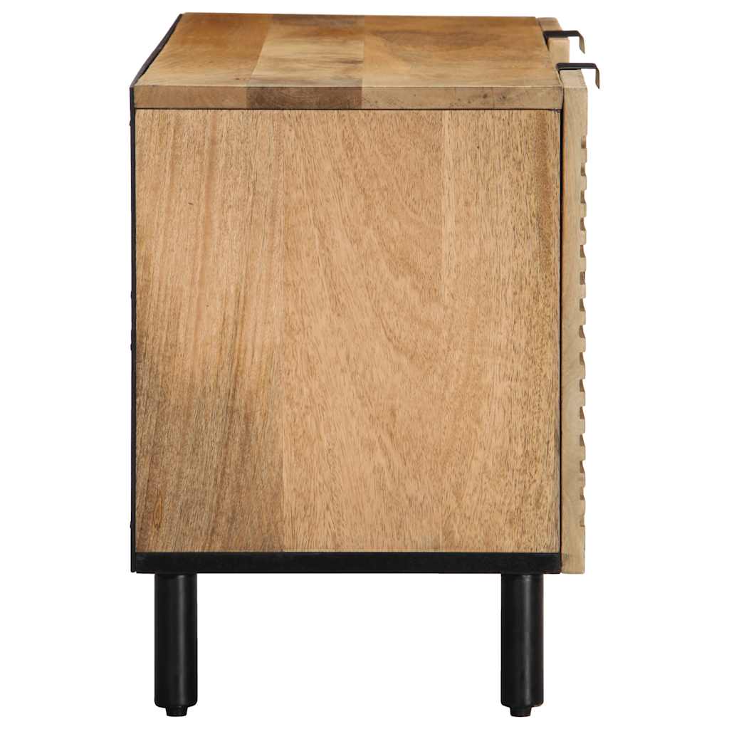 TV-Schränk mit Regal Braun 105 x 33 x 46 cm Massivholz Mango