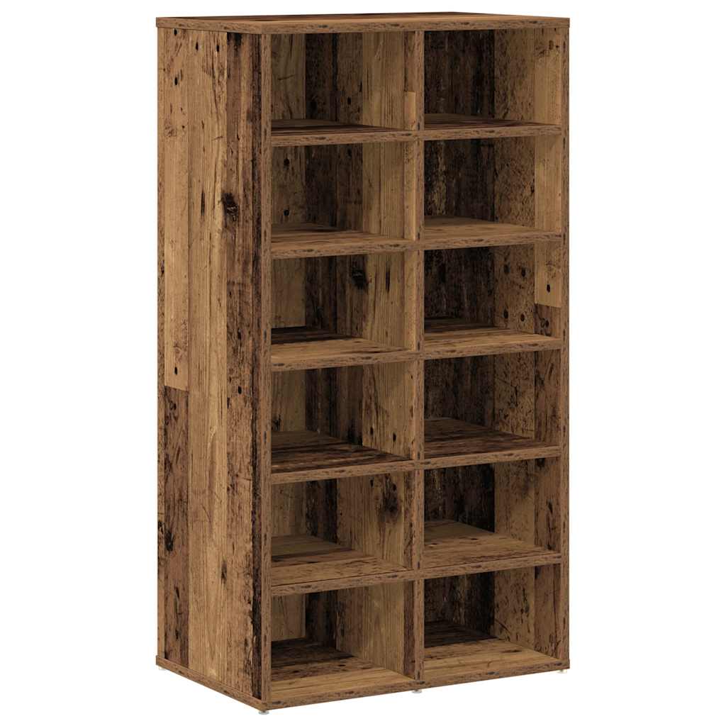 Schuhregal Weiß 54x34x100,5 cm Holzwerkstoff