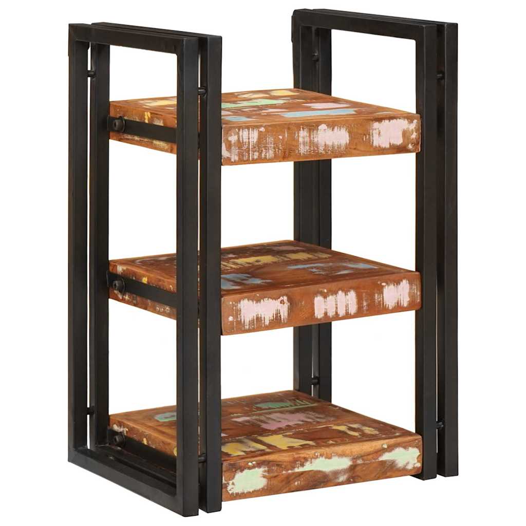 Nachttisch Braun und Schwarz 38 x 33 x 58 cm Massivholz Mango
