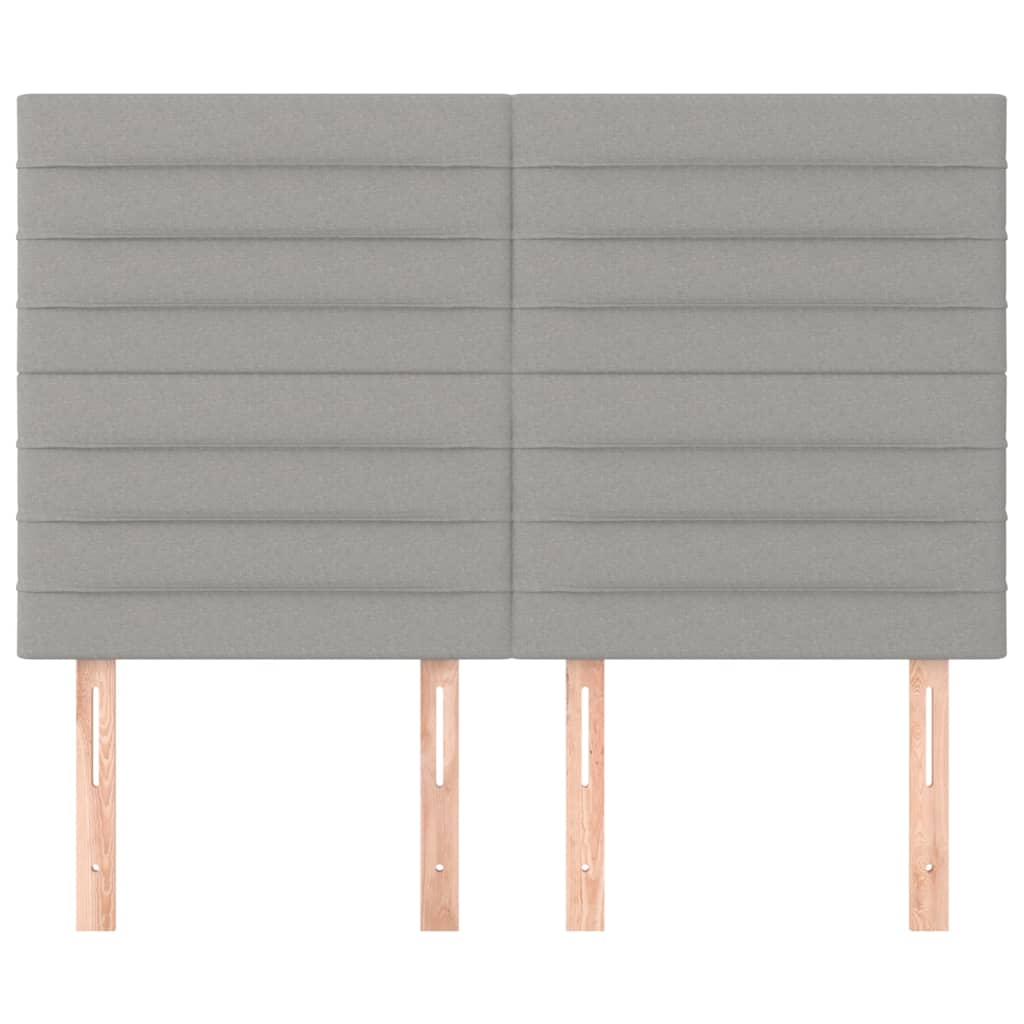 Kopfteil Hellgrau 80x5x118/128 cm Stoff