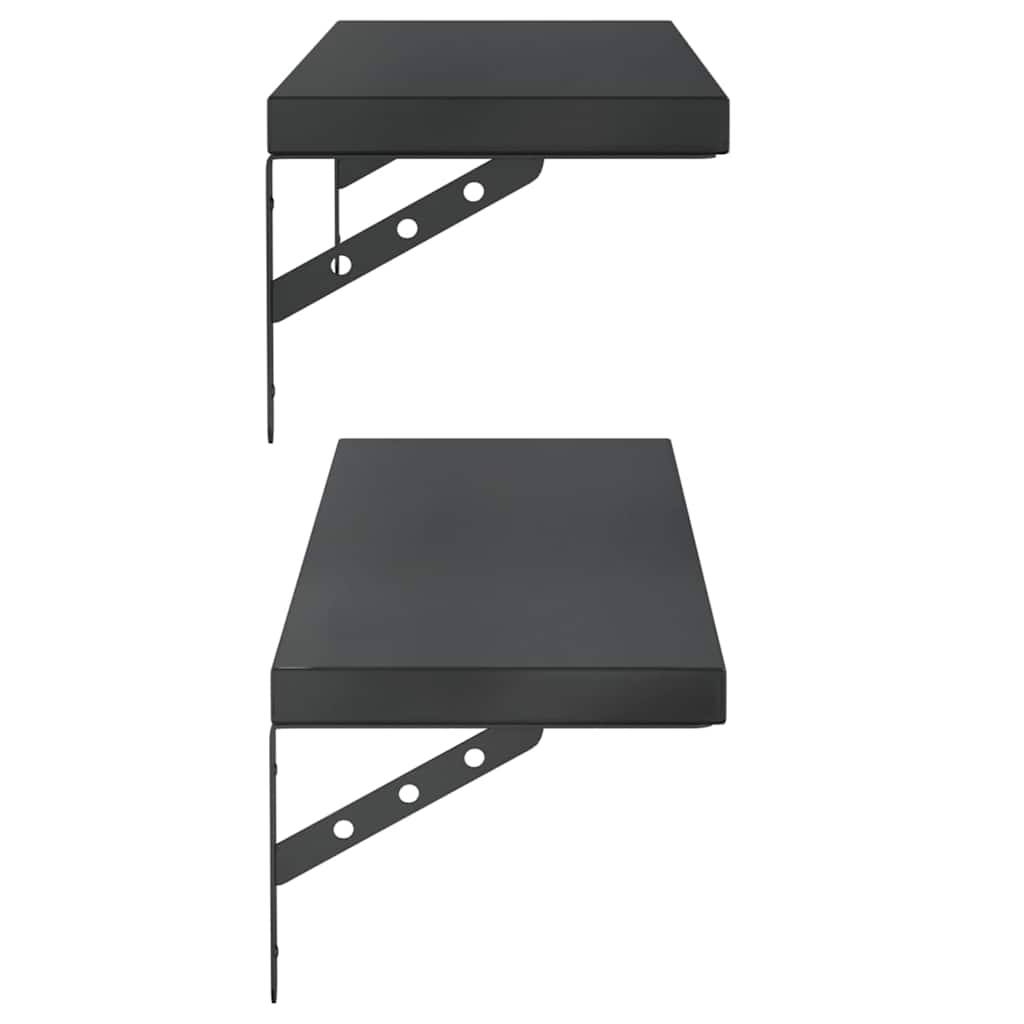 Wandregale 2 Stk. 100x40 cm Silbern Edelstahl