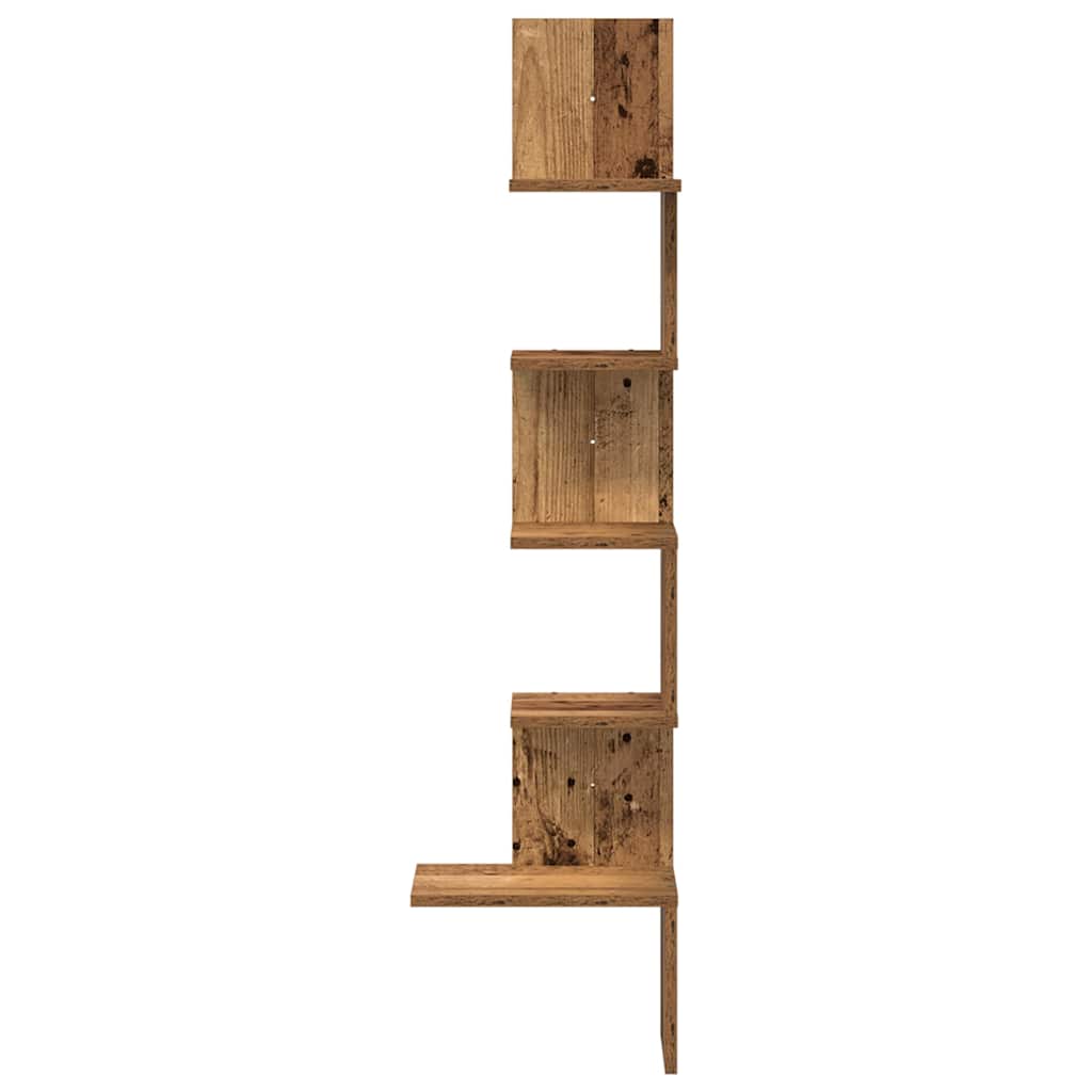 Wand-Eckregal Weiß 20x20x127,5 cm Holzwerkstoff