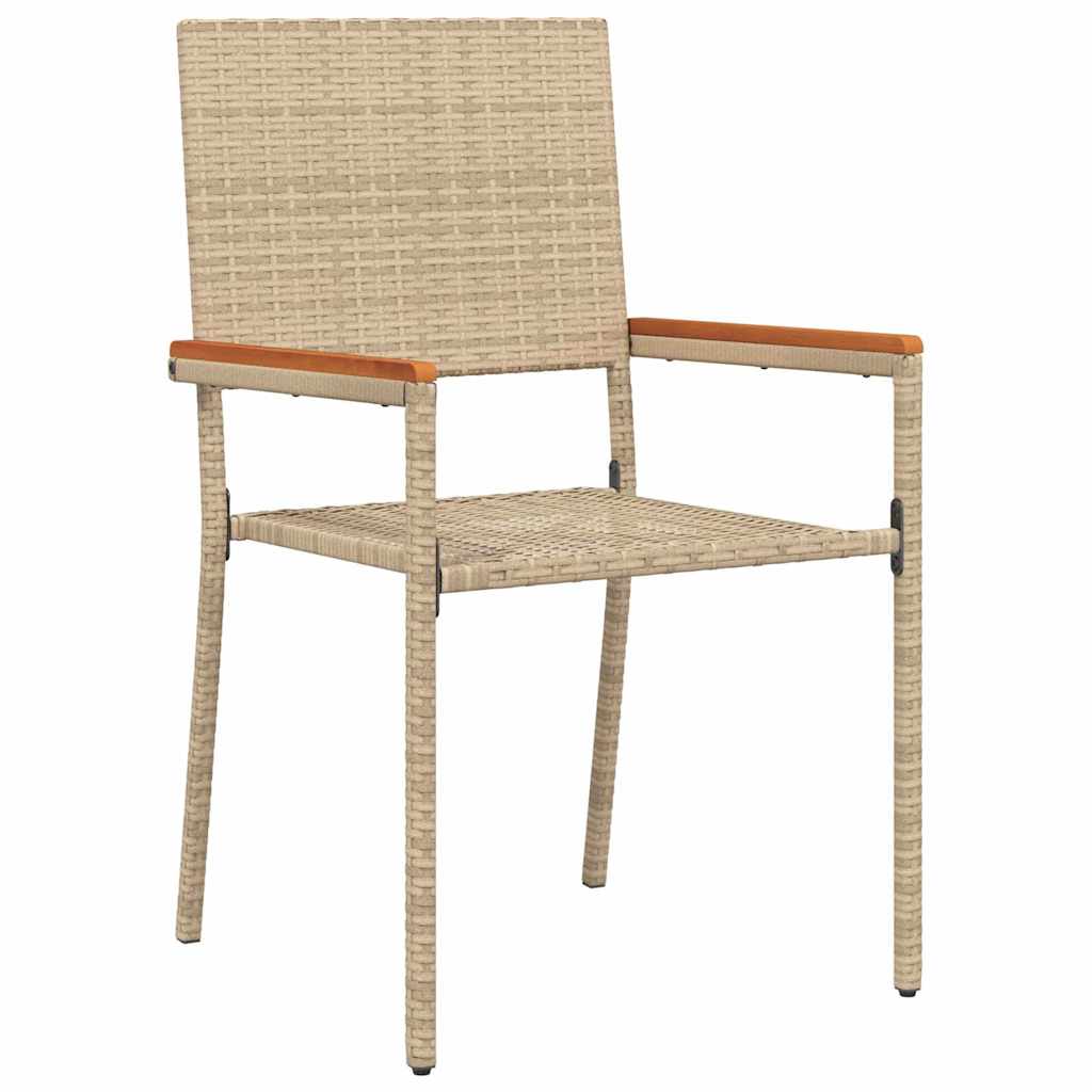 Garten Stapelstühle 4 pcs Braun und Schwarz 54 x 56 x 90 cm