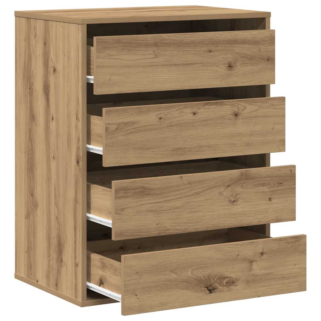 Schubladenschrank Schwarz Eichen-Optik 41 x 40 x 58 cm