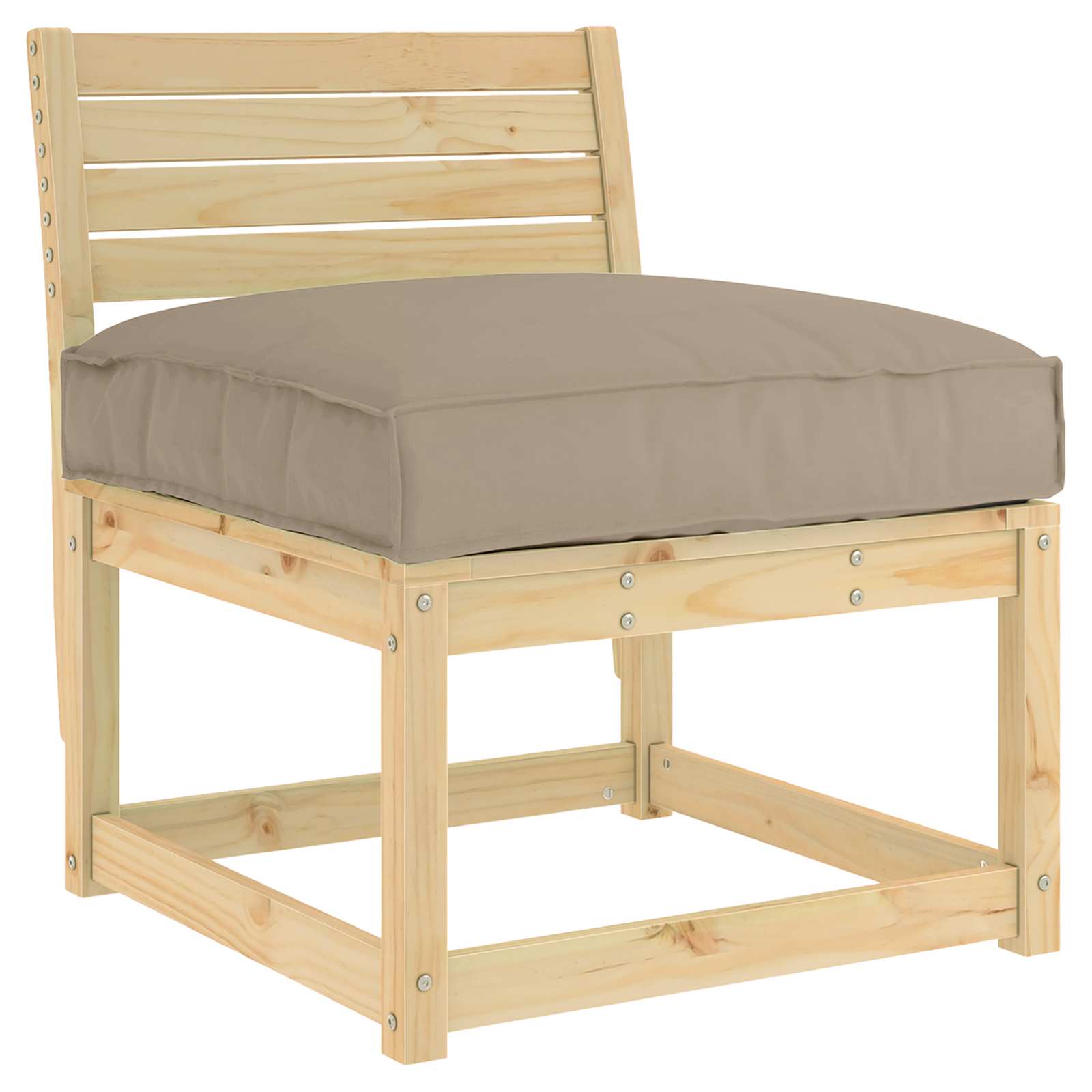 Kissen Anthrazit 70 x 70 x 12 cm Oxford-Stoff