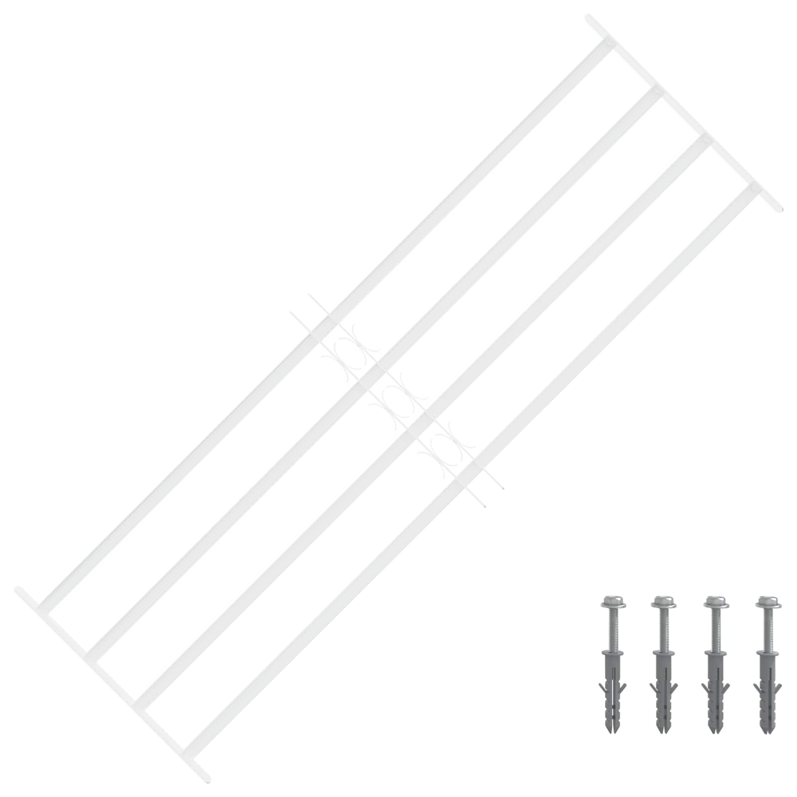 Sicherheitsgitter für Fenster mit 2 Querstangen 43-74 cm