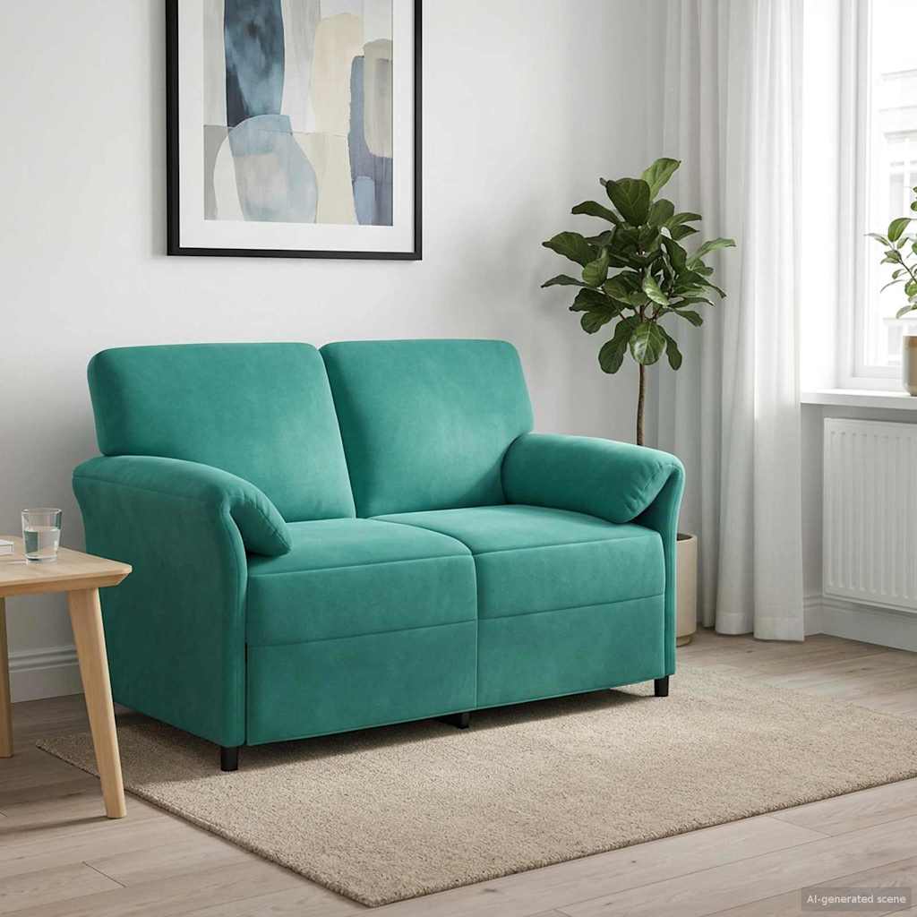 1-Sitzer Sofa Hellgrau 88 x 83 x 95 cm Samt