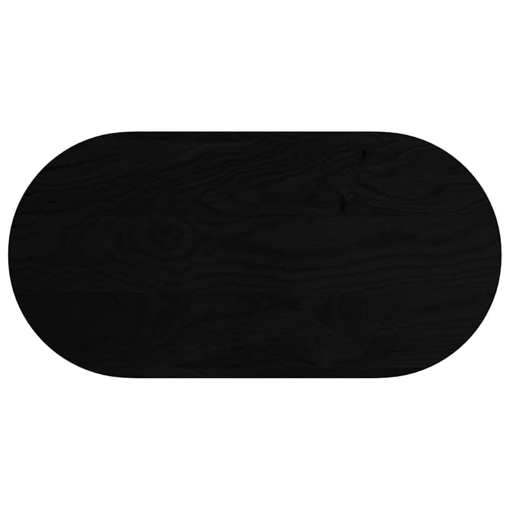 Tischplatte 80x40x2 cm Massivholz Eiche Oval