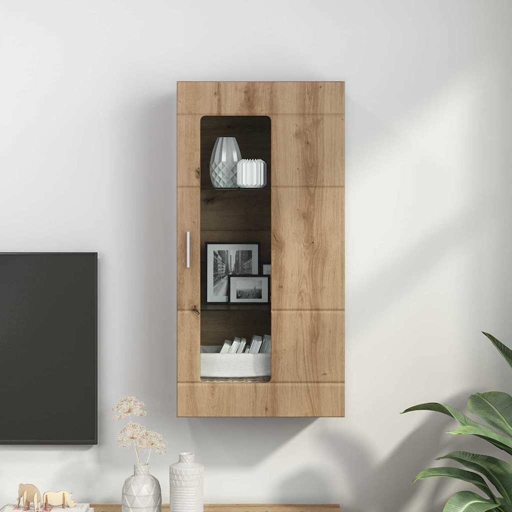 Highboard mit Regal FLORIN Weiß 60 x 35 x 182 cm Holzwerkstoff