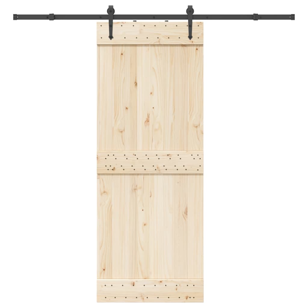 Schiebetürbeschlag-Set 152,5 cm Stahl Schwarz
