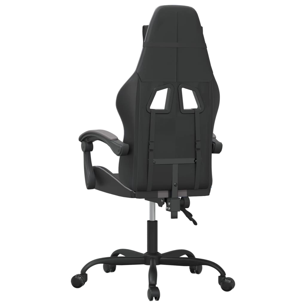 Gaming-Stuhl Drehbar Schwarz und Blau Kunstleder