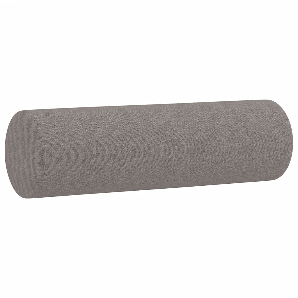 3-tlg. Sofagarnitur mit Kissen Braun Stoff