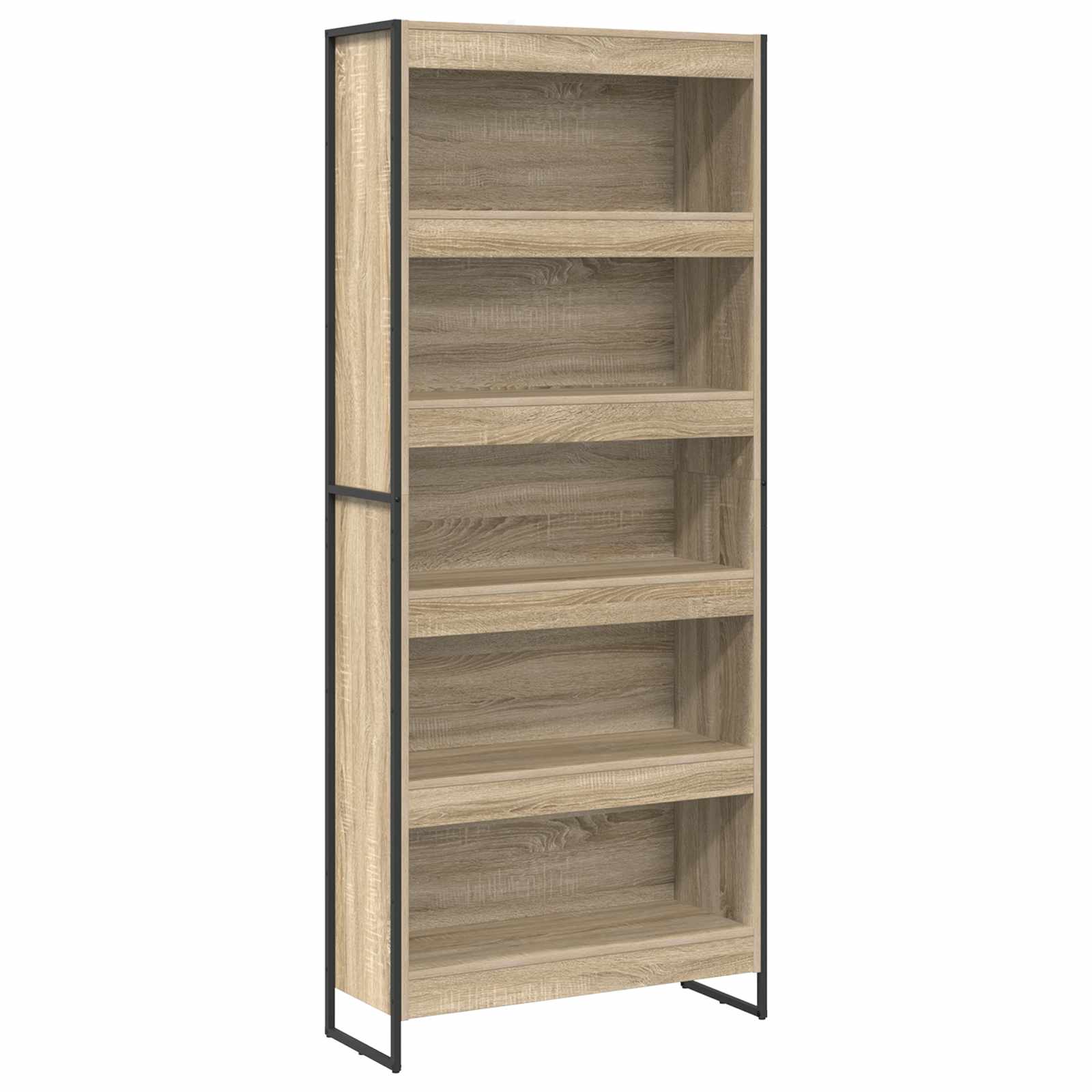 Bücherregal 2 pcs Schwarz Eichen-Optik 60 x 30 x 189,5 cm