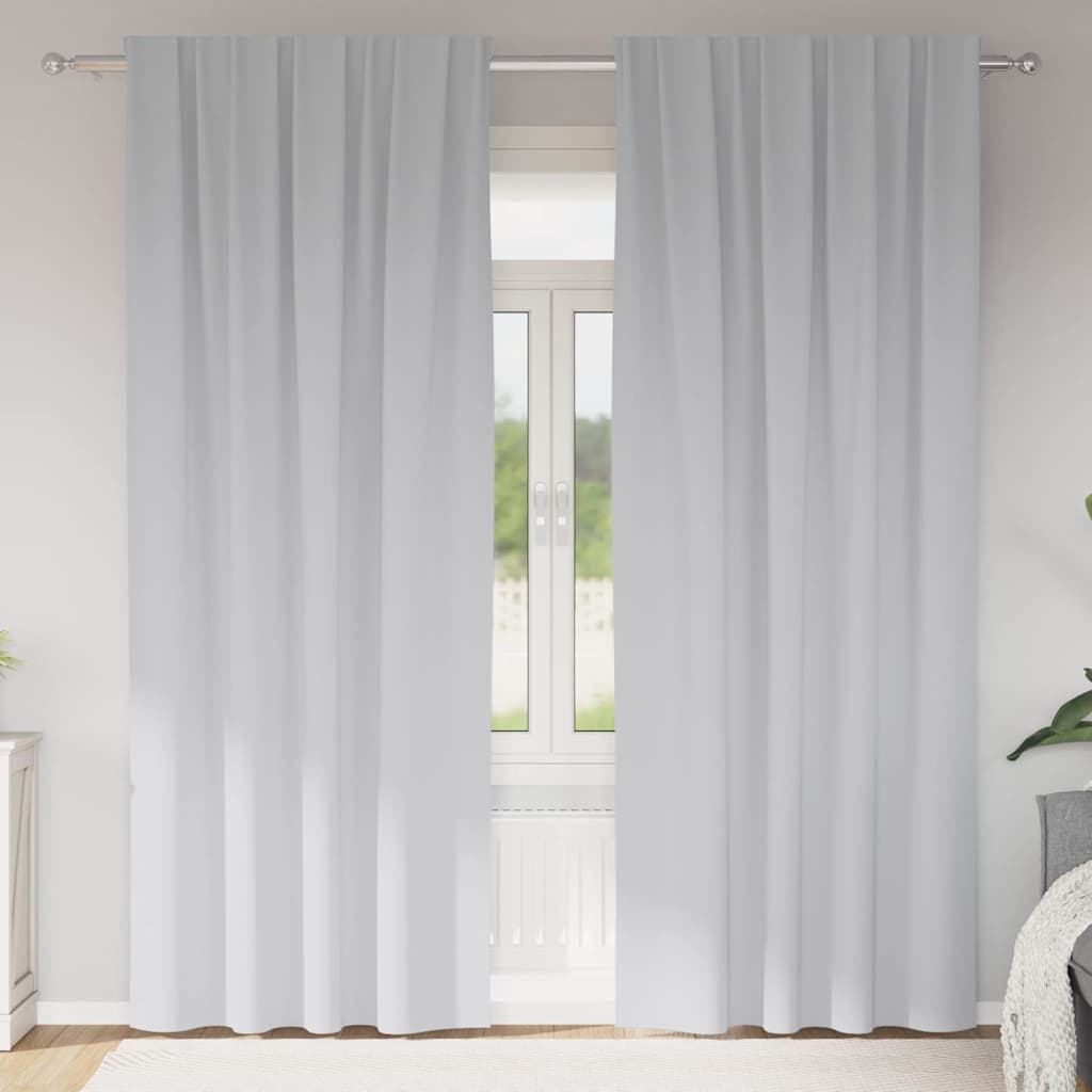 Verdunkelungs-Vorhänge mit Ringen 2 pcs Beige 140 x 140 cm