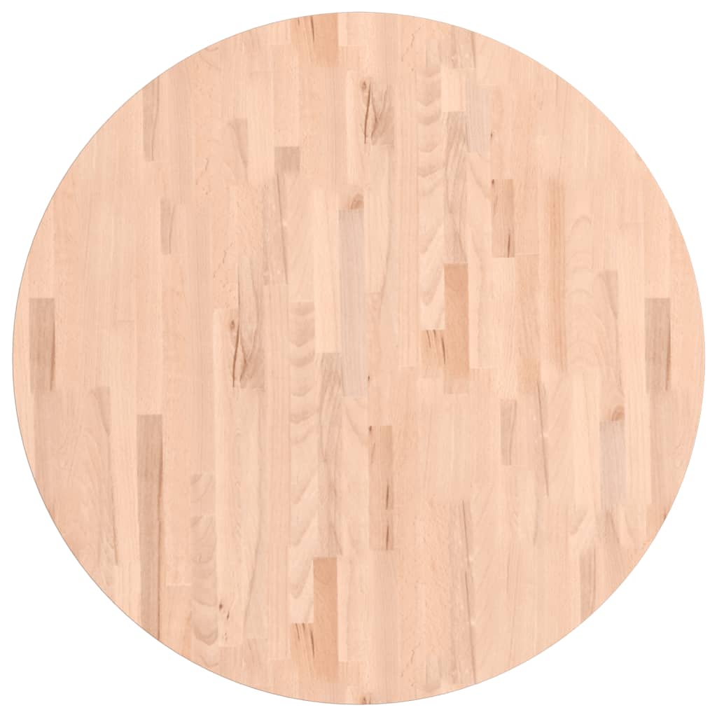 Tischplatte Ø30x1,5 cm Rund Massivholz Buche