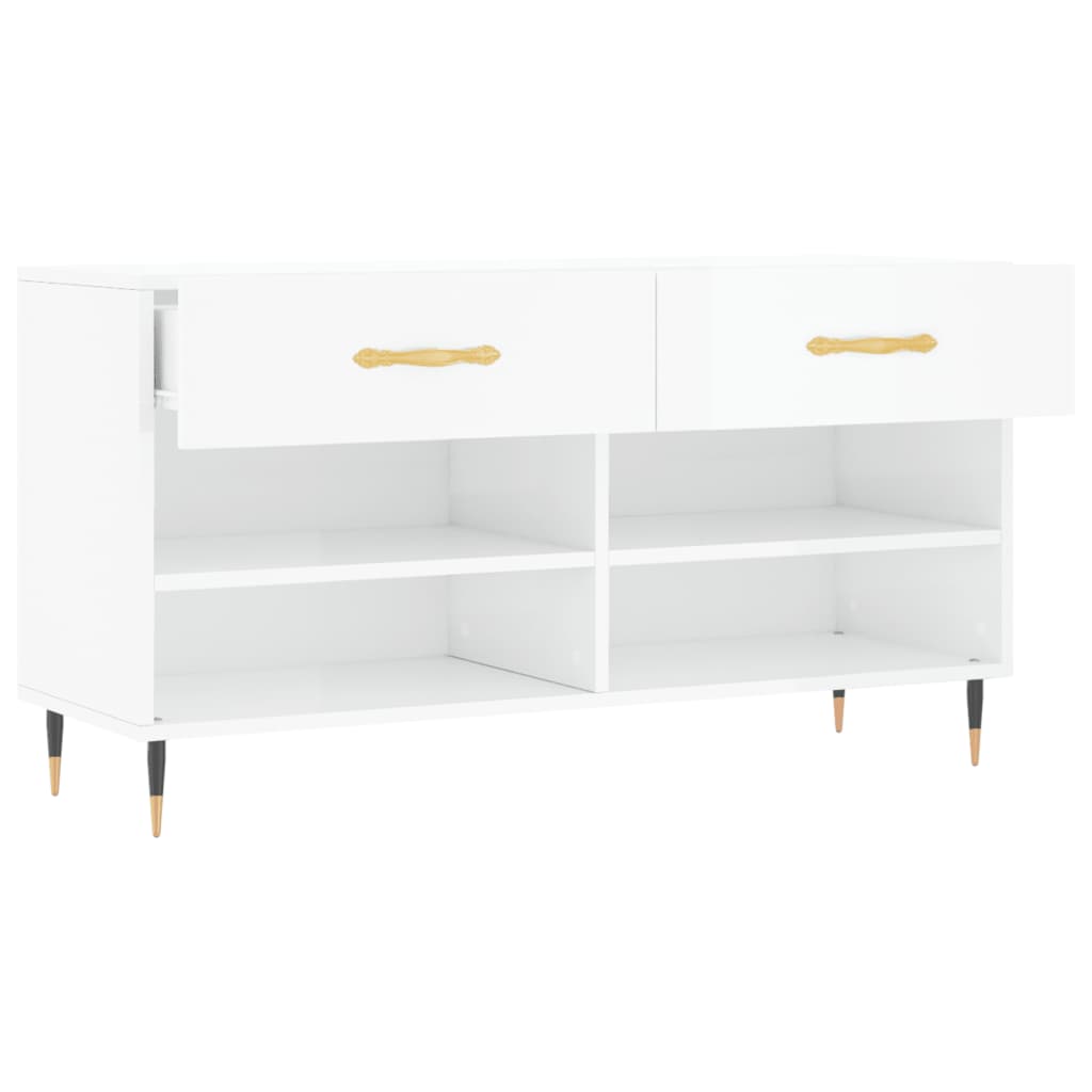 Schuhbank Weiß 102x35x55 cm Holzwerkstoff
