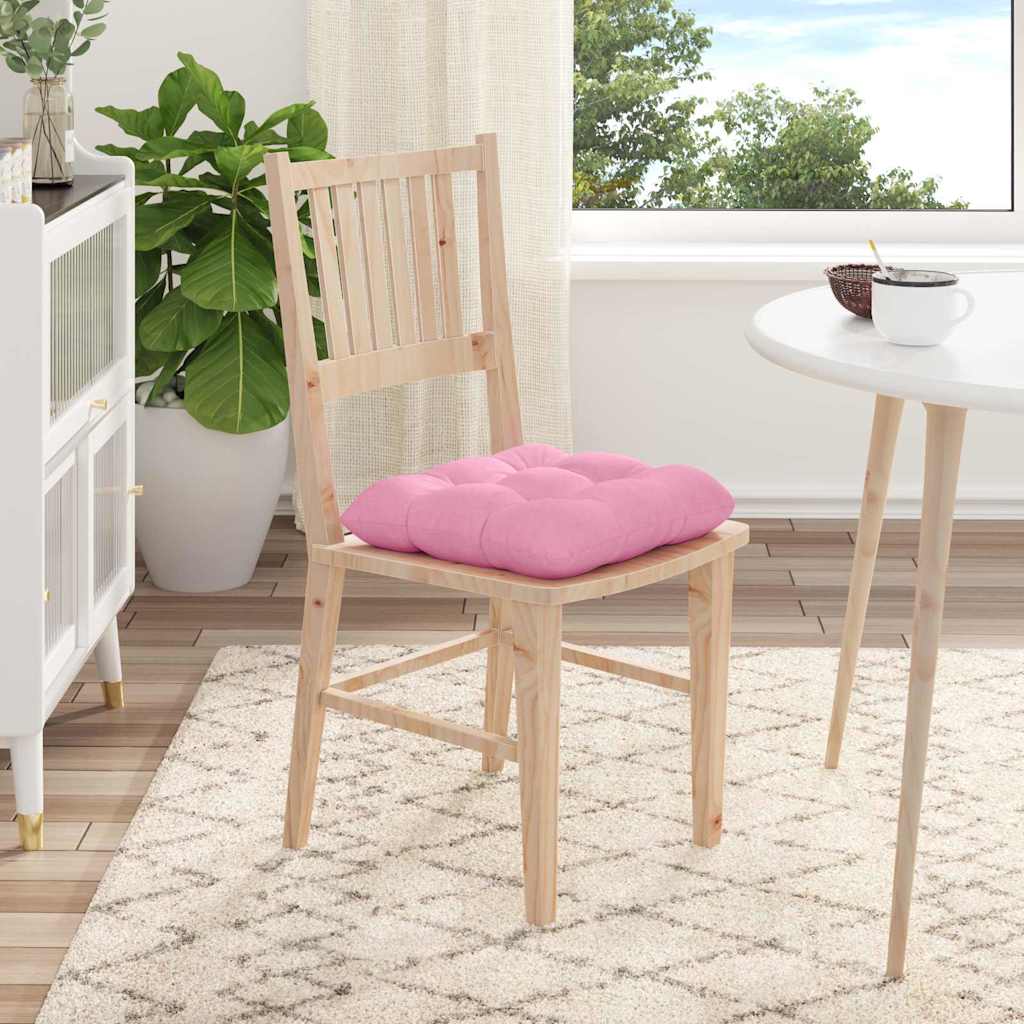 Sitzkissen 4 pcs Hellgrau 40 x 40 x 12 cm Stoff